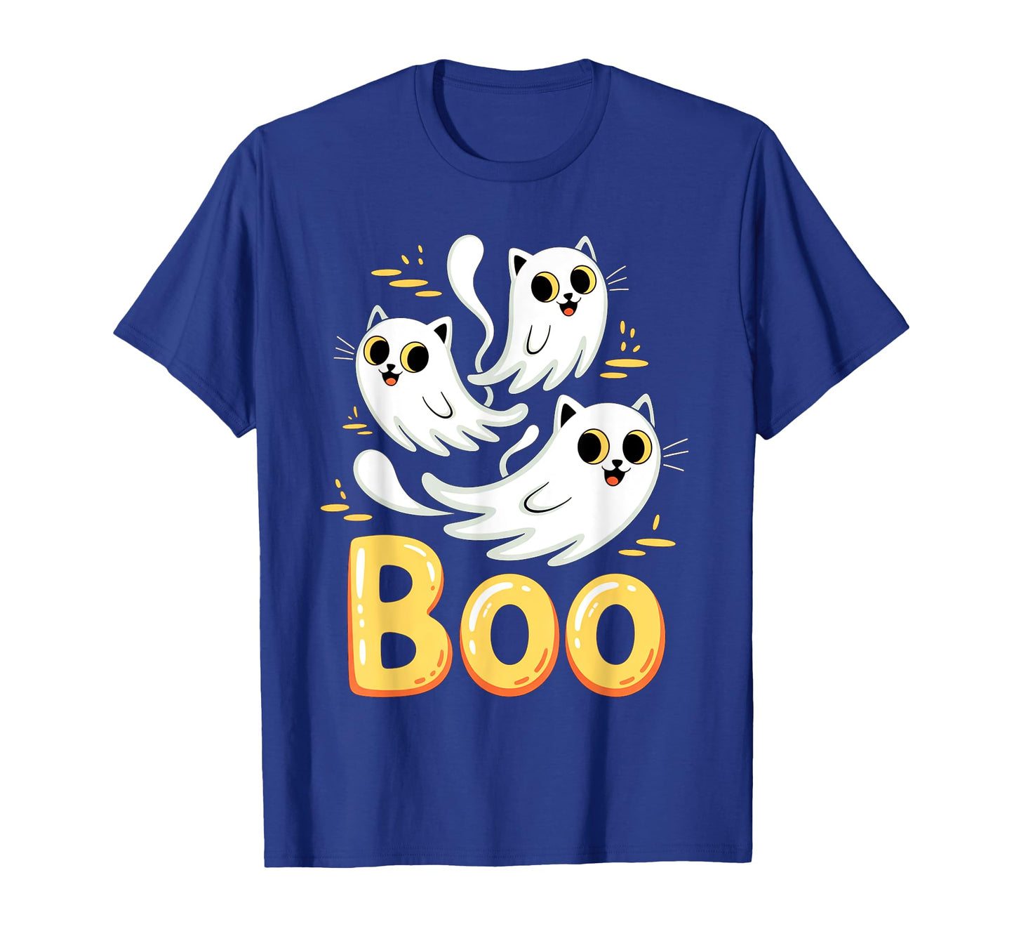 CAT Ghost Boo Cute Kitty Cats Lover Halloween Women Men T-Shirt