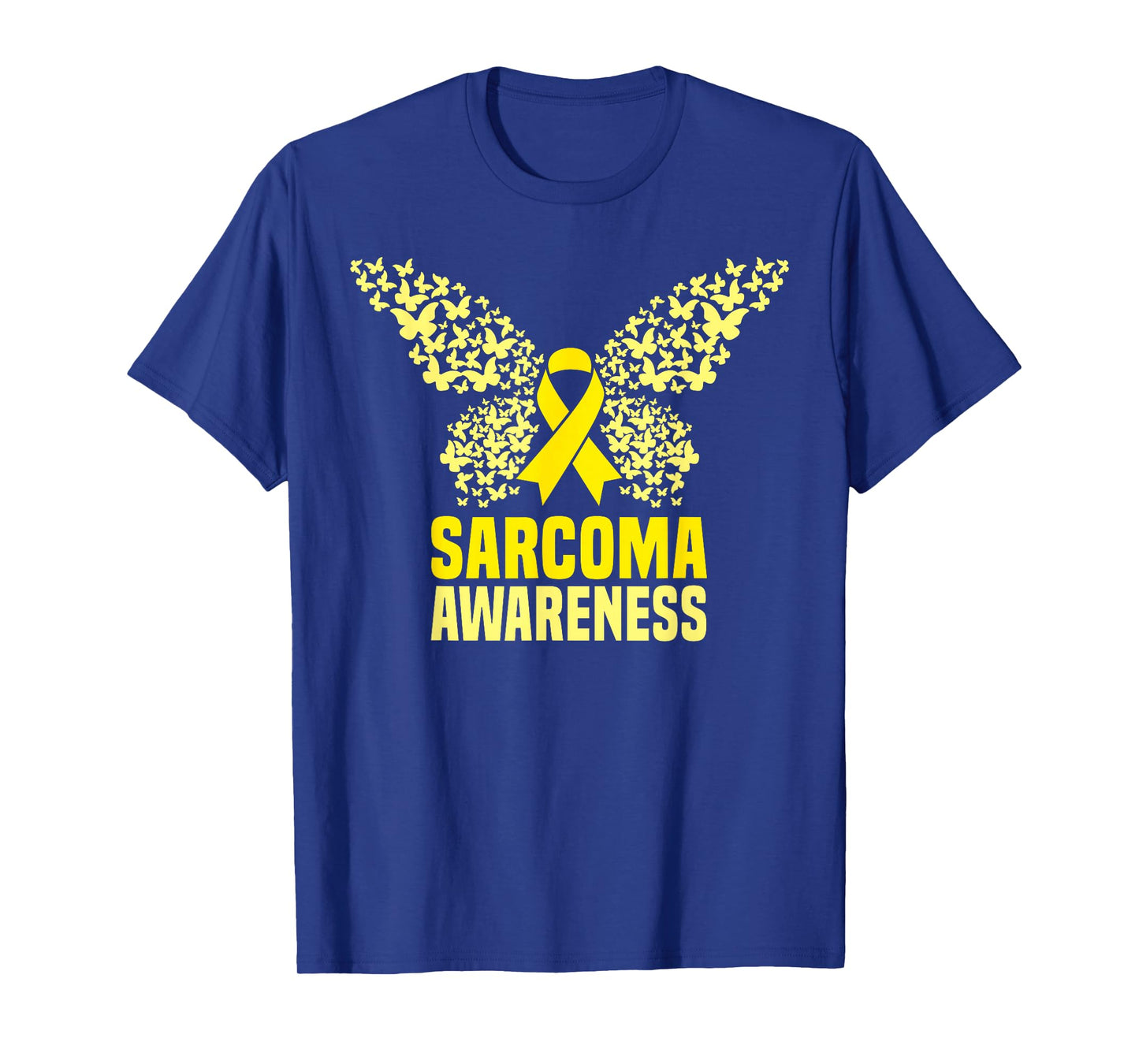 Yellow Butterfly Ribon Sarcoma Bone Cancer Awareness Support T-Shirt