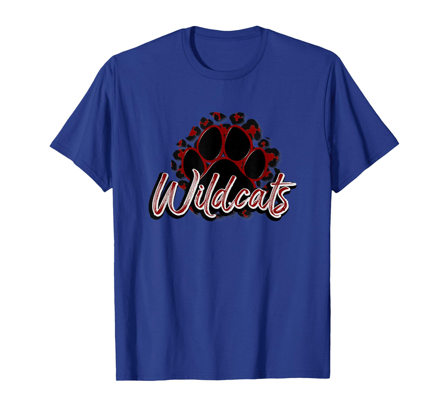 Wildcats Maroon Black Cheetah School Sports Fan Team Spirit T-Shirt