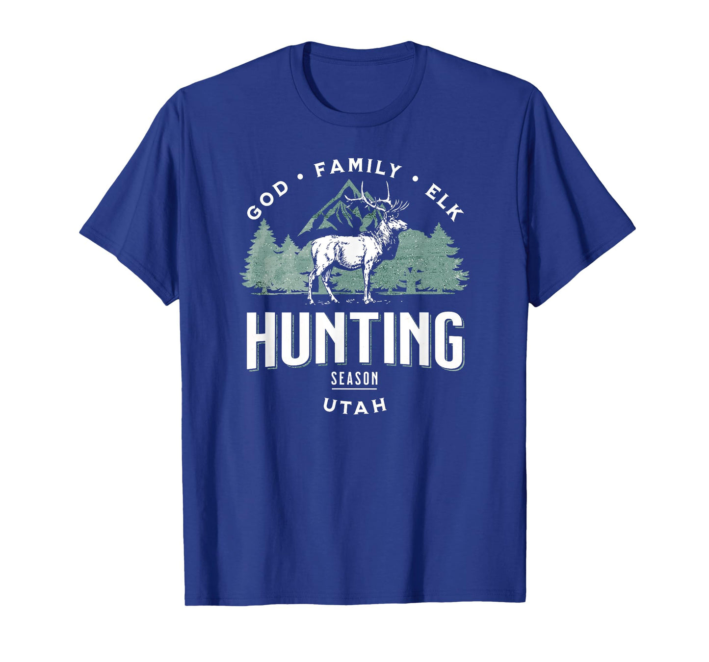 Utah God, Family, Elk Hunting Season Illustration T-Shirt