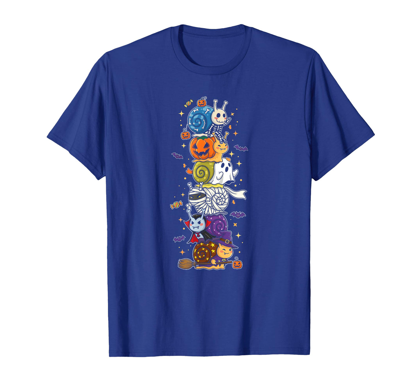 Funny Snail Witch Vampire Ghost Halloween Kids Mens Womens T-Shirt