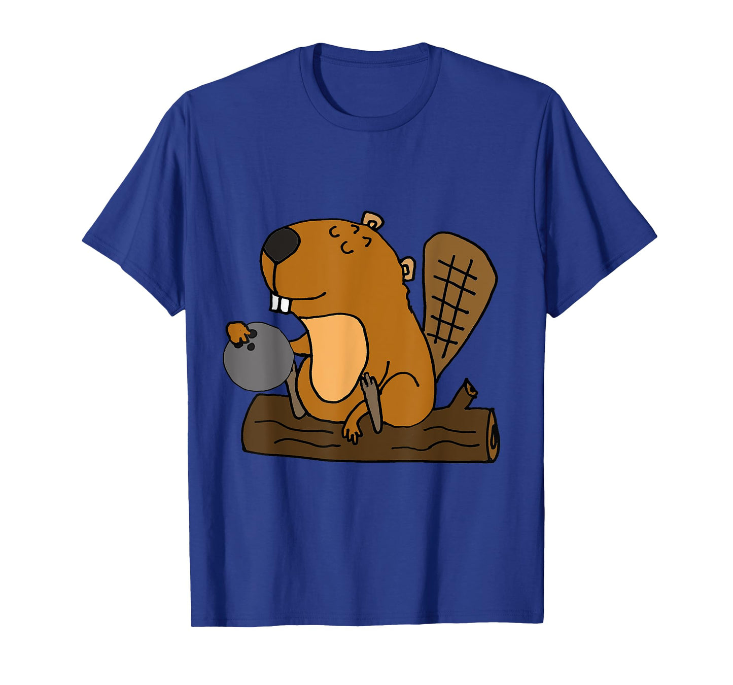 SmileteesAnim Funny Beaver Bowling Cartoon T-shirt T-Shirt