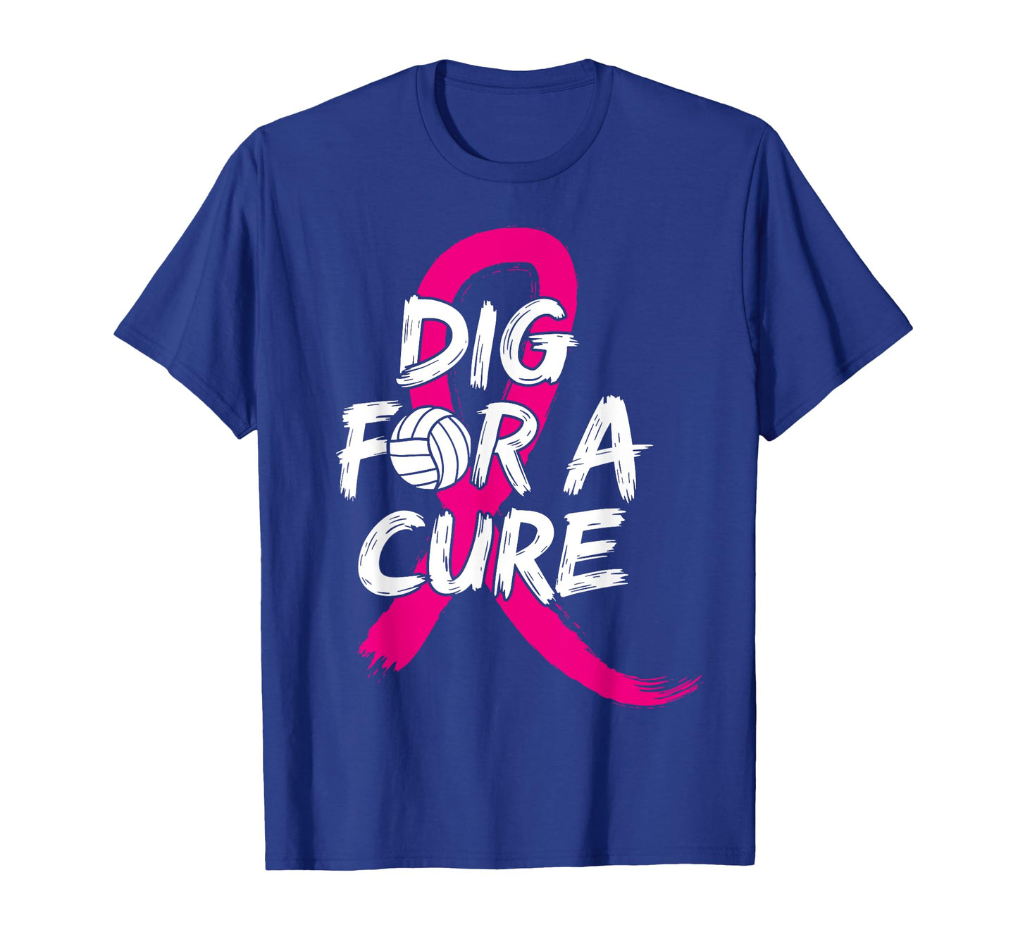 Dig For A Cure Breast Cancer Awareness Volleyball Pink T-Shirt