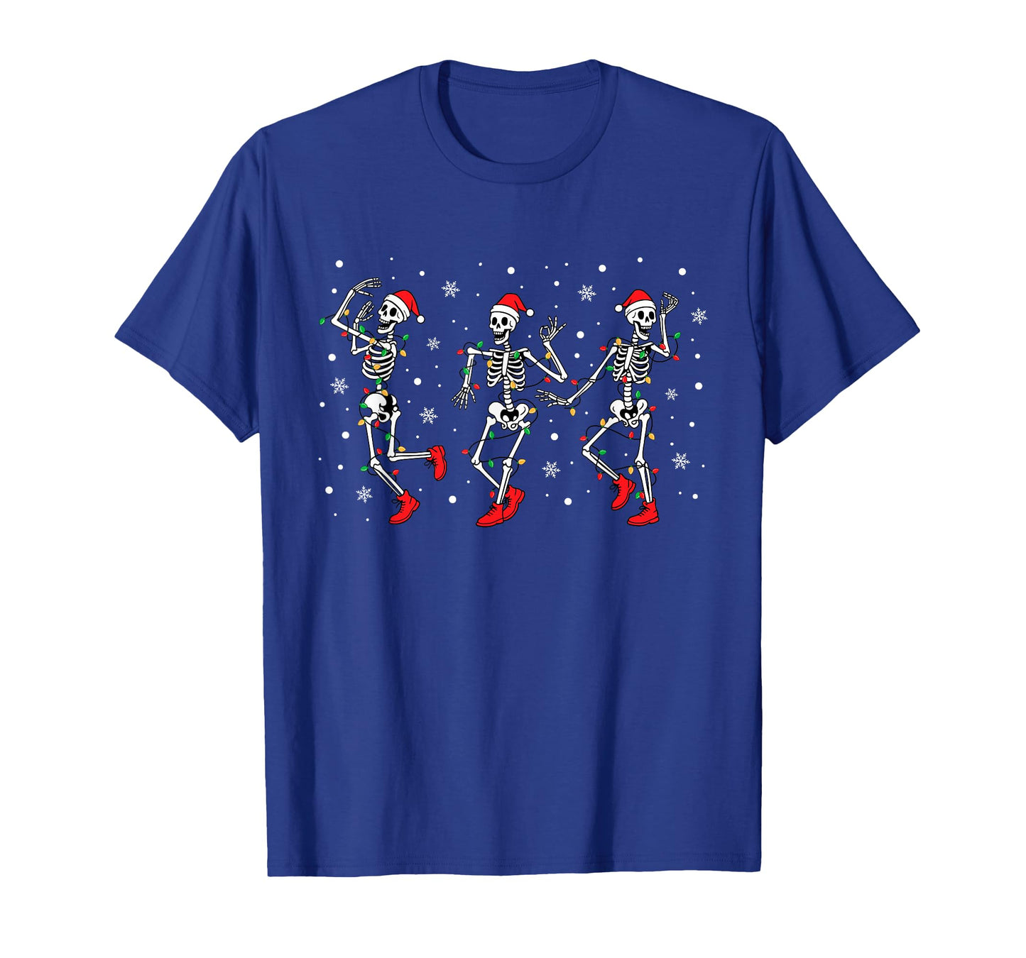 Funny Christmas Skeleton Dancing Xmas Light Music Christmas T-Shirt