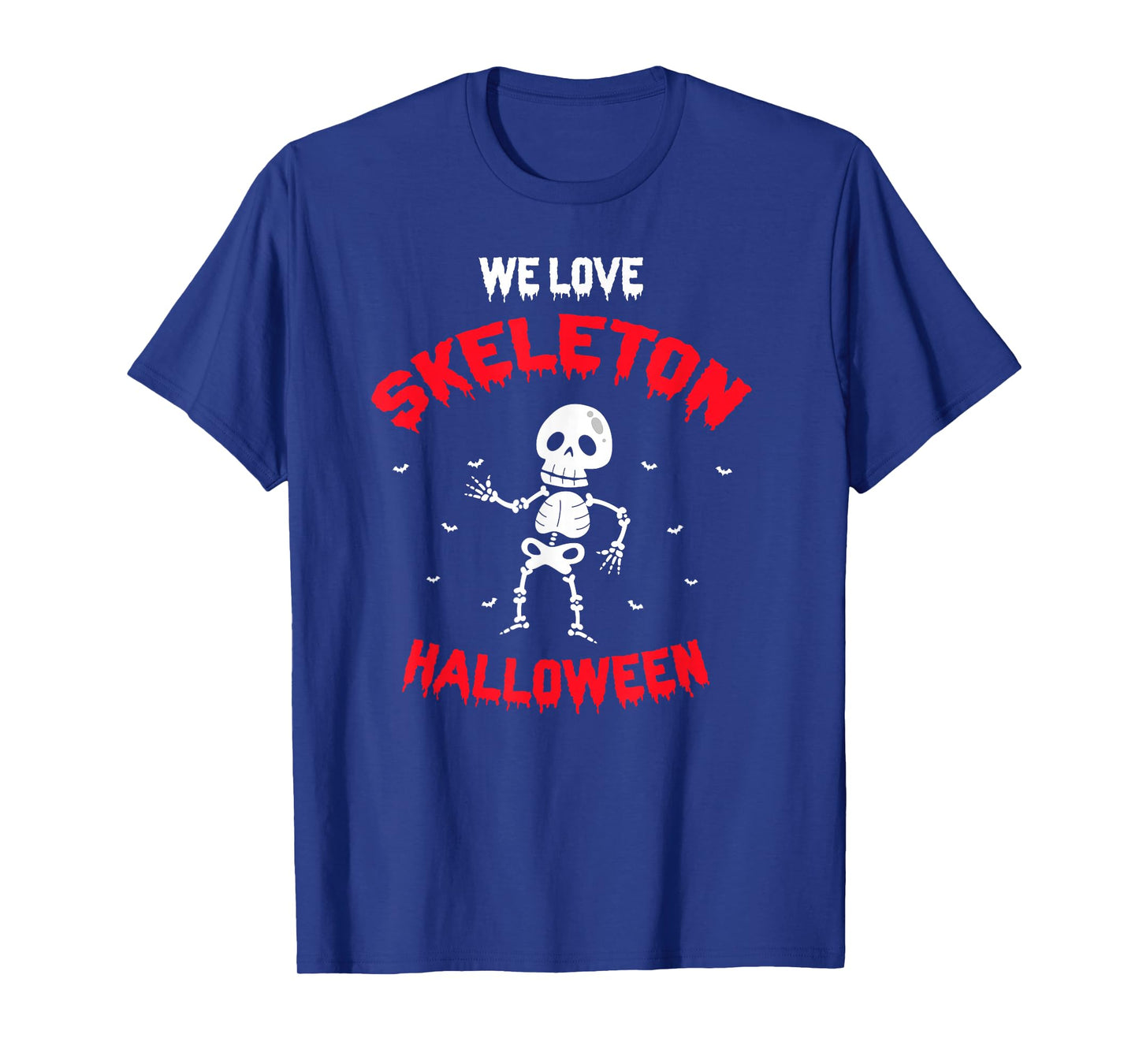 Funny Spooky Skeleton Halloween Humor with Flying Bats T-Shirt