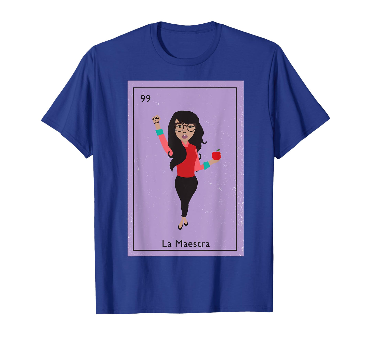 La Maestra Mexican Bingo Card Teacher Lottery Card T-Shirt