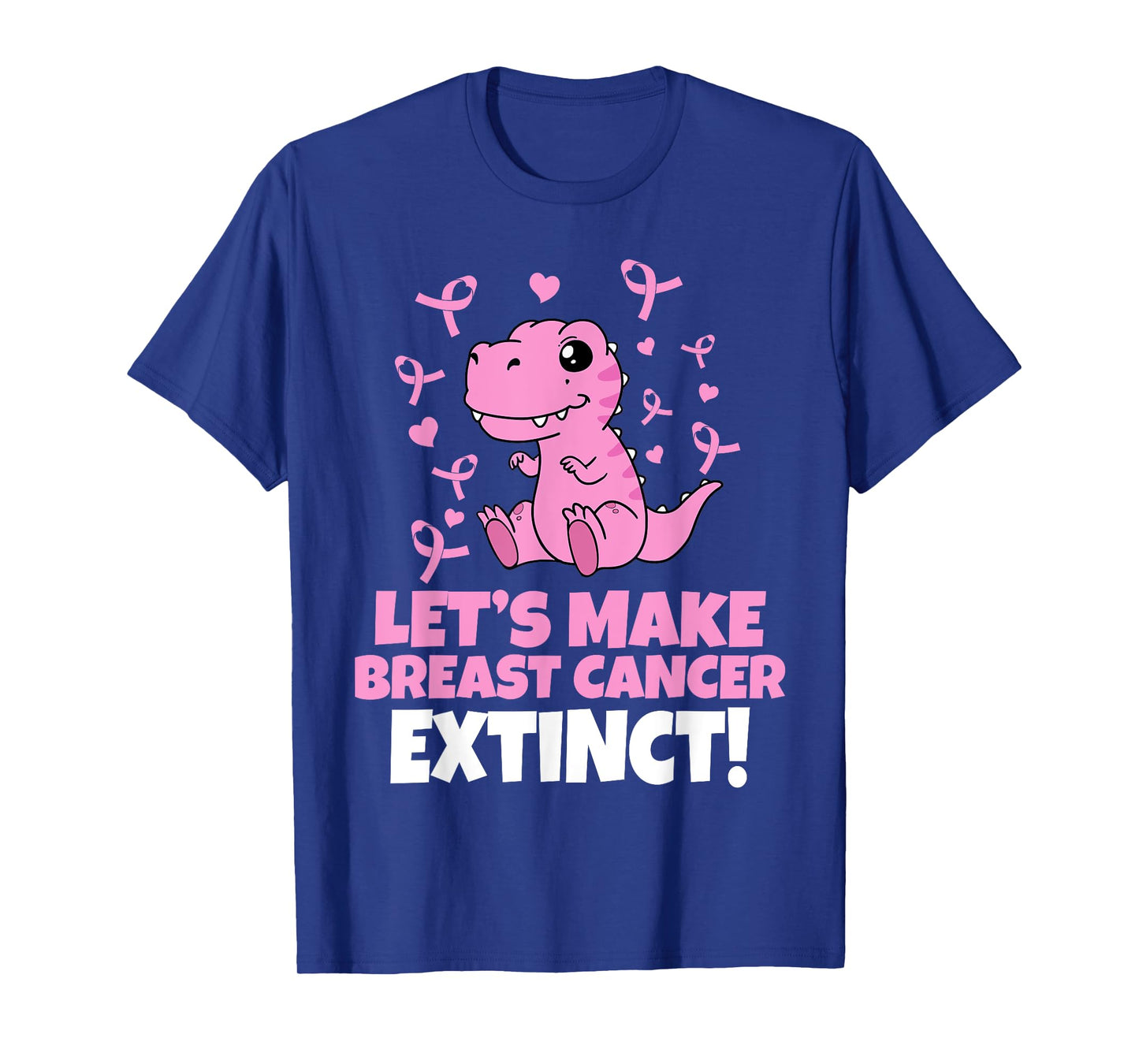 Dino Pink Let's Make Breast Cancer Extinct Kids Toddler Boys T-Shirt