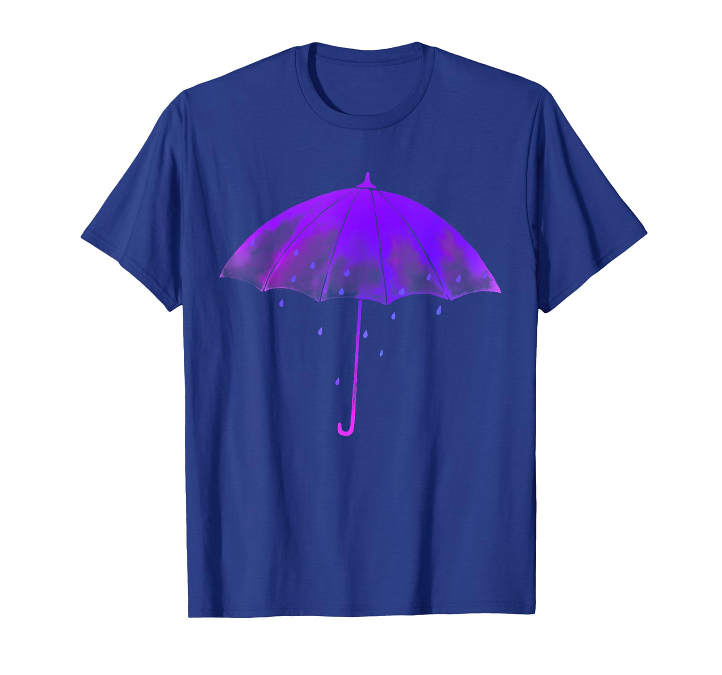 Beautiful Umbrella Rainy Weather Rain Drop Graphic Art T-Shirt