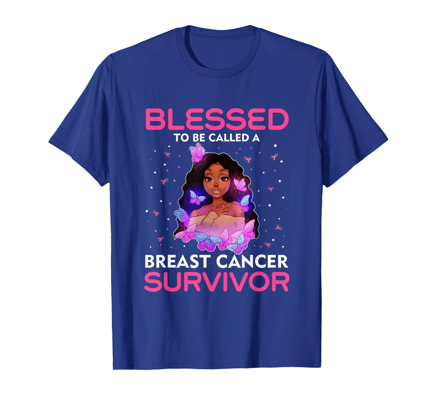 African American Breast Cancer Women Blessed Survivor T-Shirt