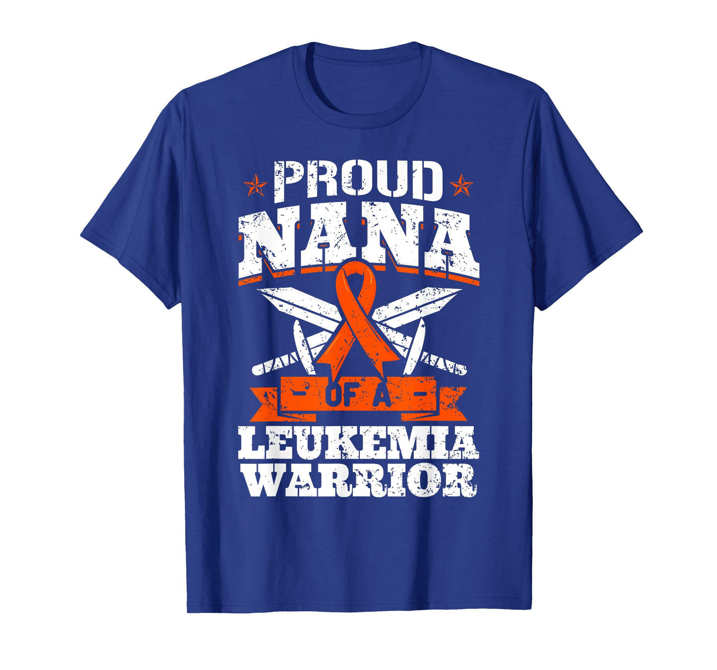 Proud Nana Of A Leukemia Warrior Grandma Awareness Ribbon T-Shirt