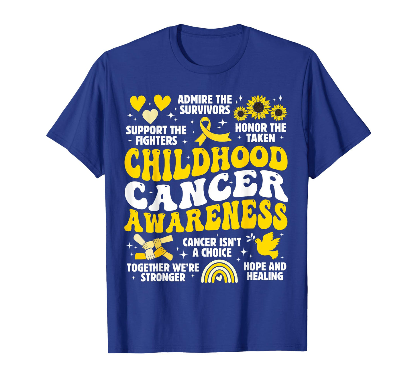 Support Fighters Childhood Cancer Awareness Men Women & Kids T-Shirt