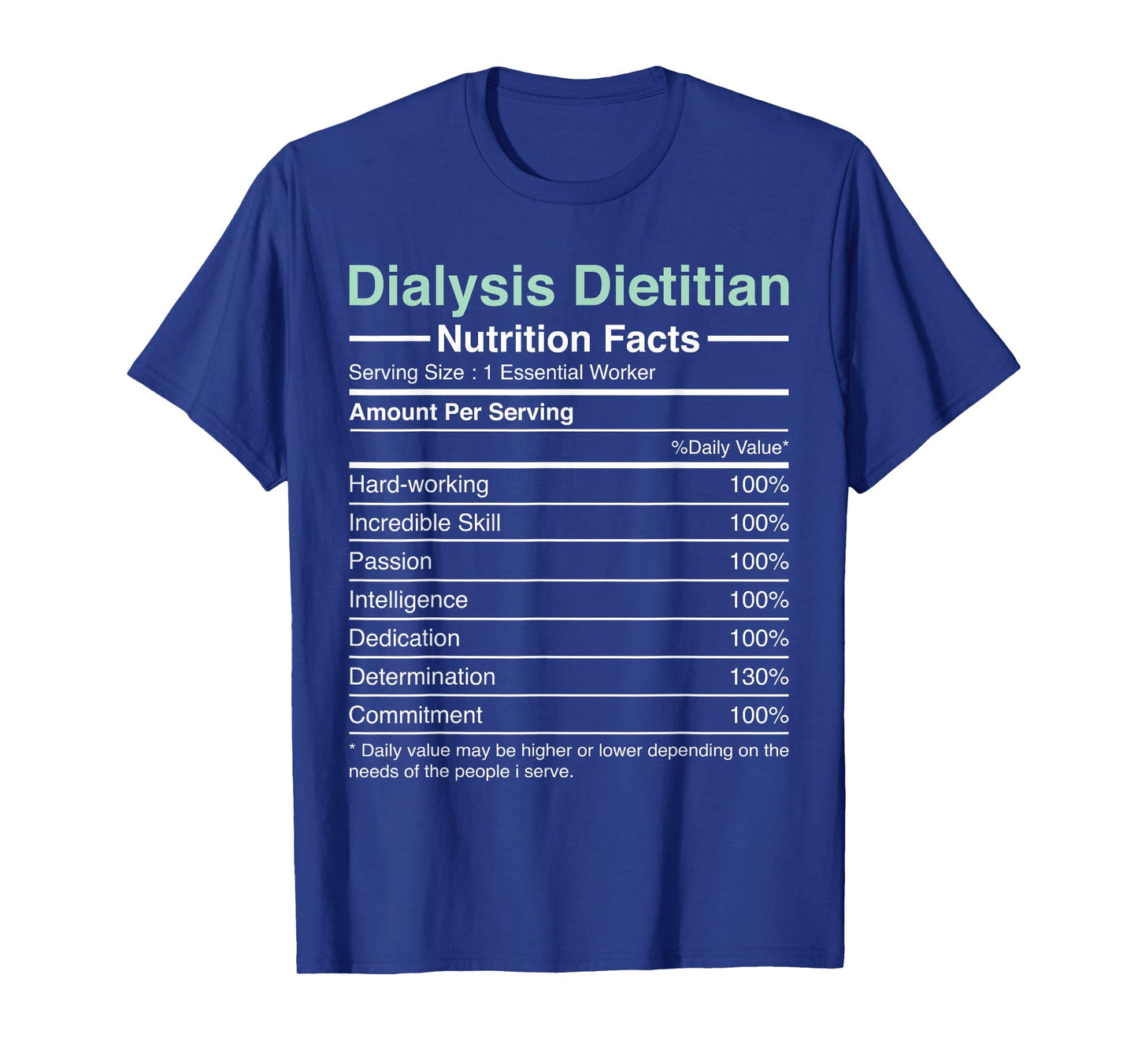 Dialysis Dietitian Nutrition Facts - Nephrology Dietitian T-Shirt