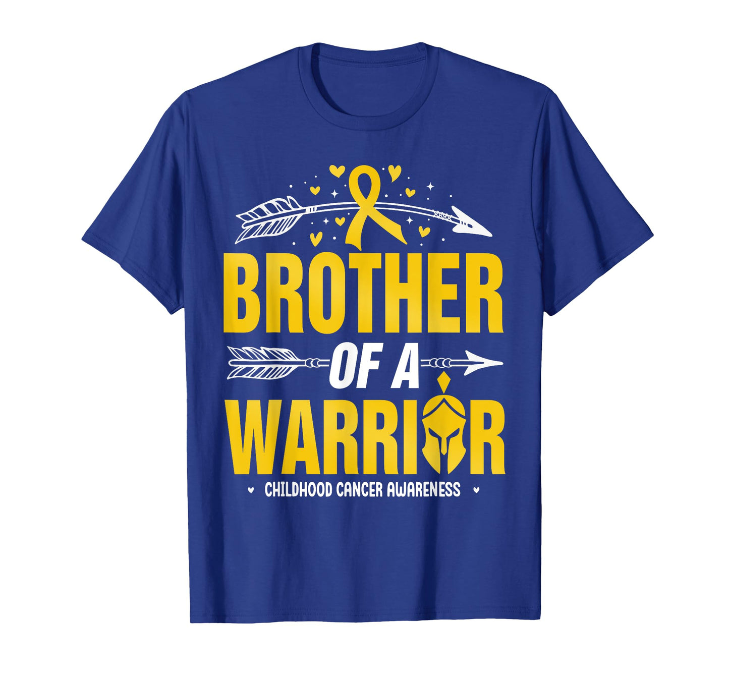 Childhood Cancer Awareness Brother Of A Warrior Gold Ribbon T-Shirt