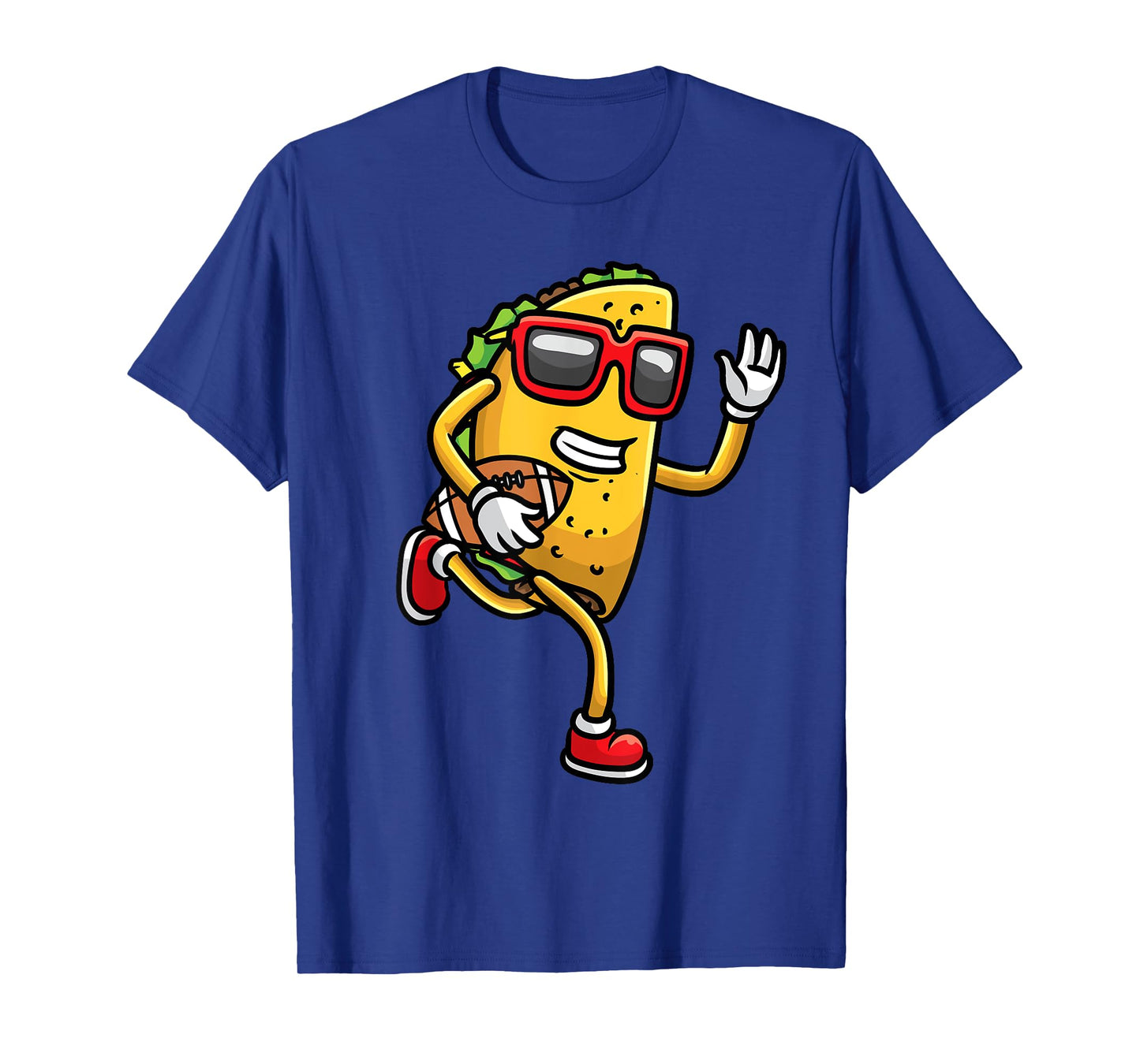 Taco Playing Football Mexican Cinco De Mayo Kids Men T-Shirt