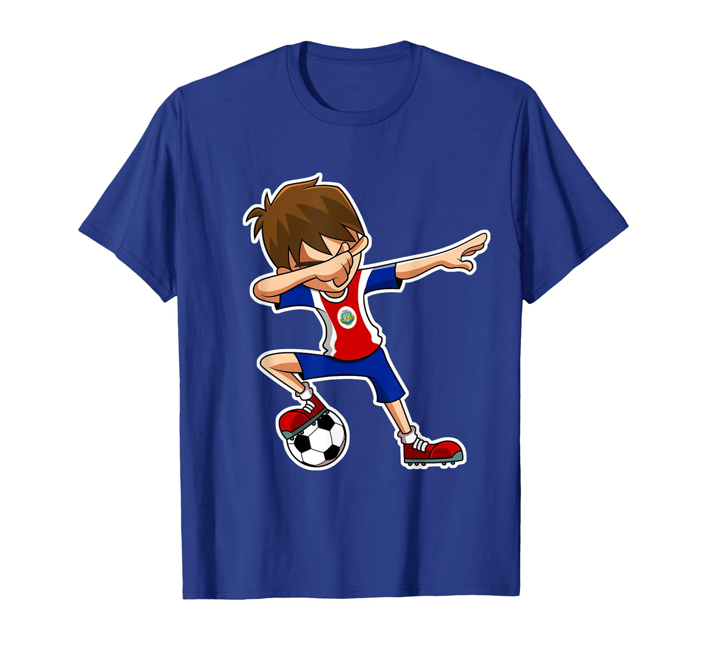 Dabbing Soccer Boy Costa Rica Shirt, Costa Rican Flag Jersey T-Shirt