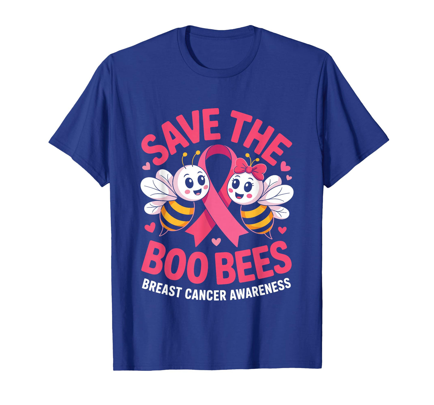 Save The Boo Bees Funny Ghost Bee Breast Cancer Awareness T-Shirt
