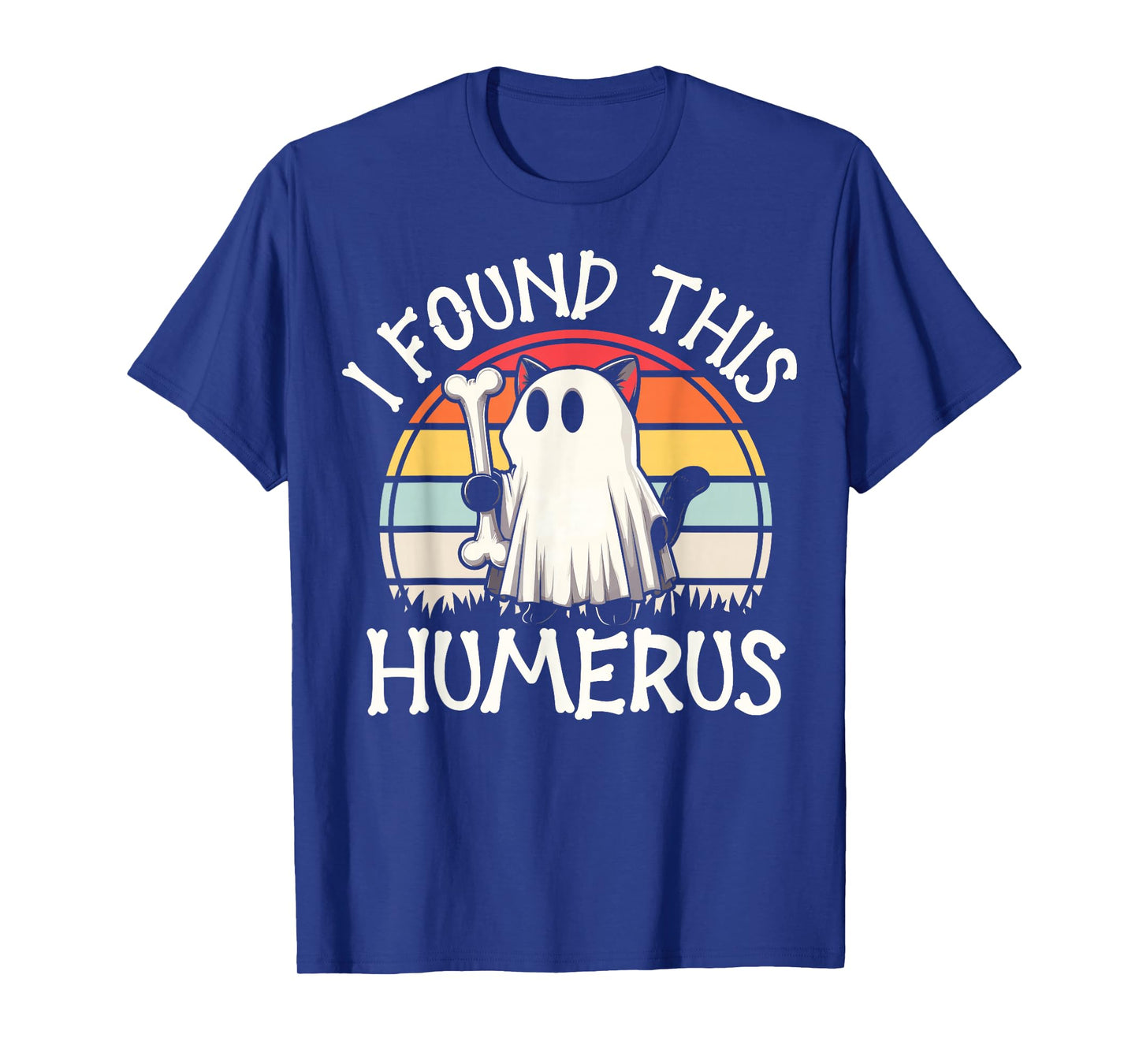 I Found This Humerus - Funny Cat Halloween T-Shirt