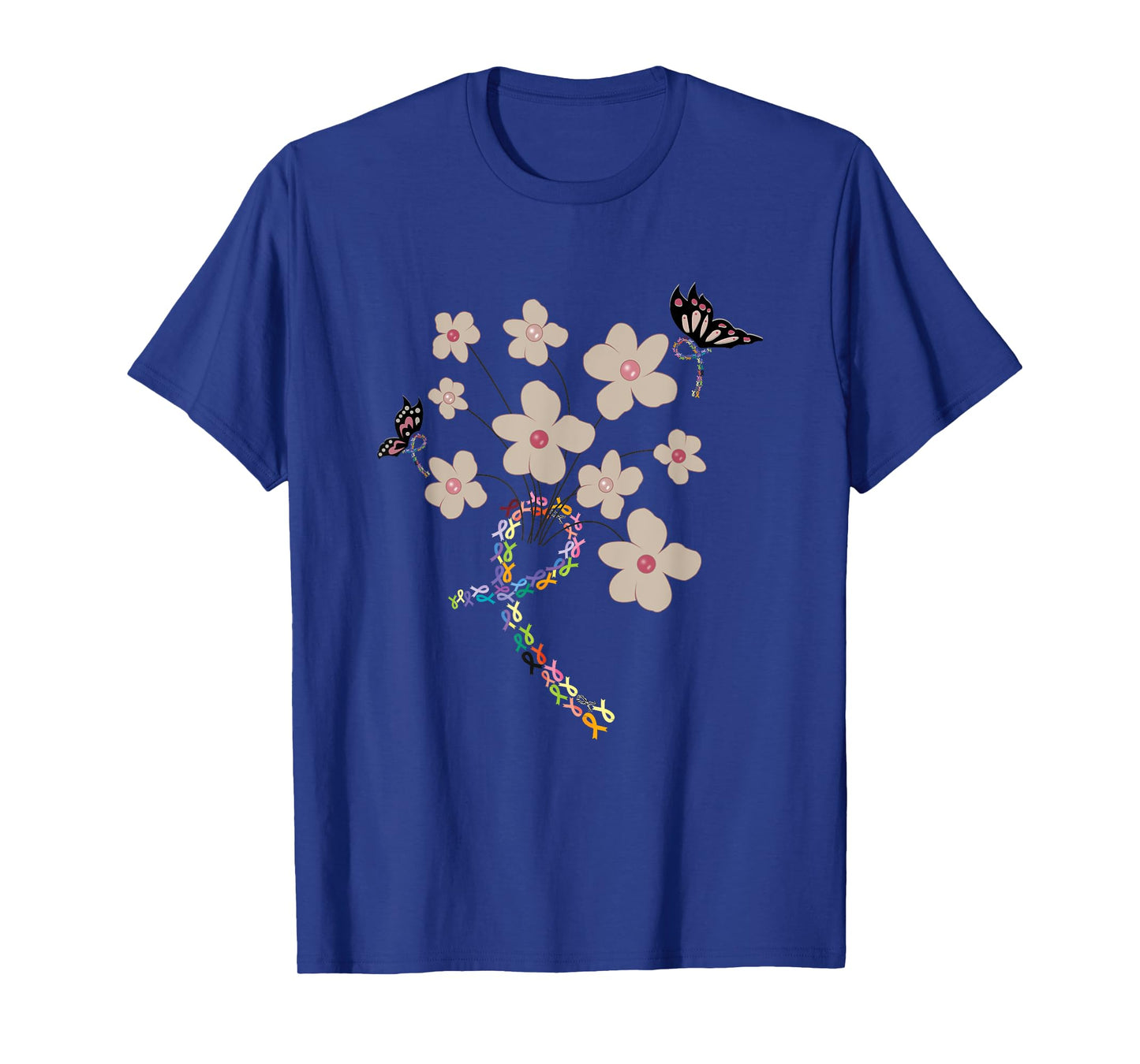 All Cancer Matters Awareness All Ribbons Butterfly T-Shirt