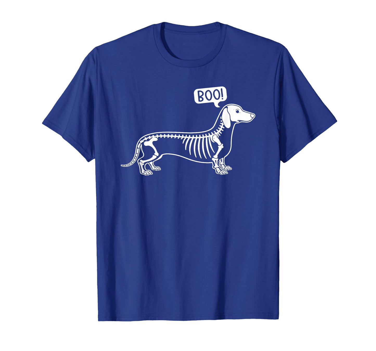 Dachshund Dog Boo Ghost Halloween Skeleton Trick or Treat T-Shirt