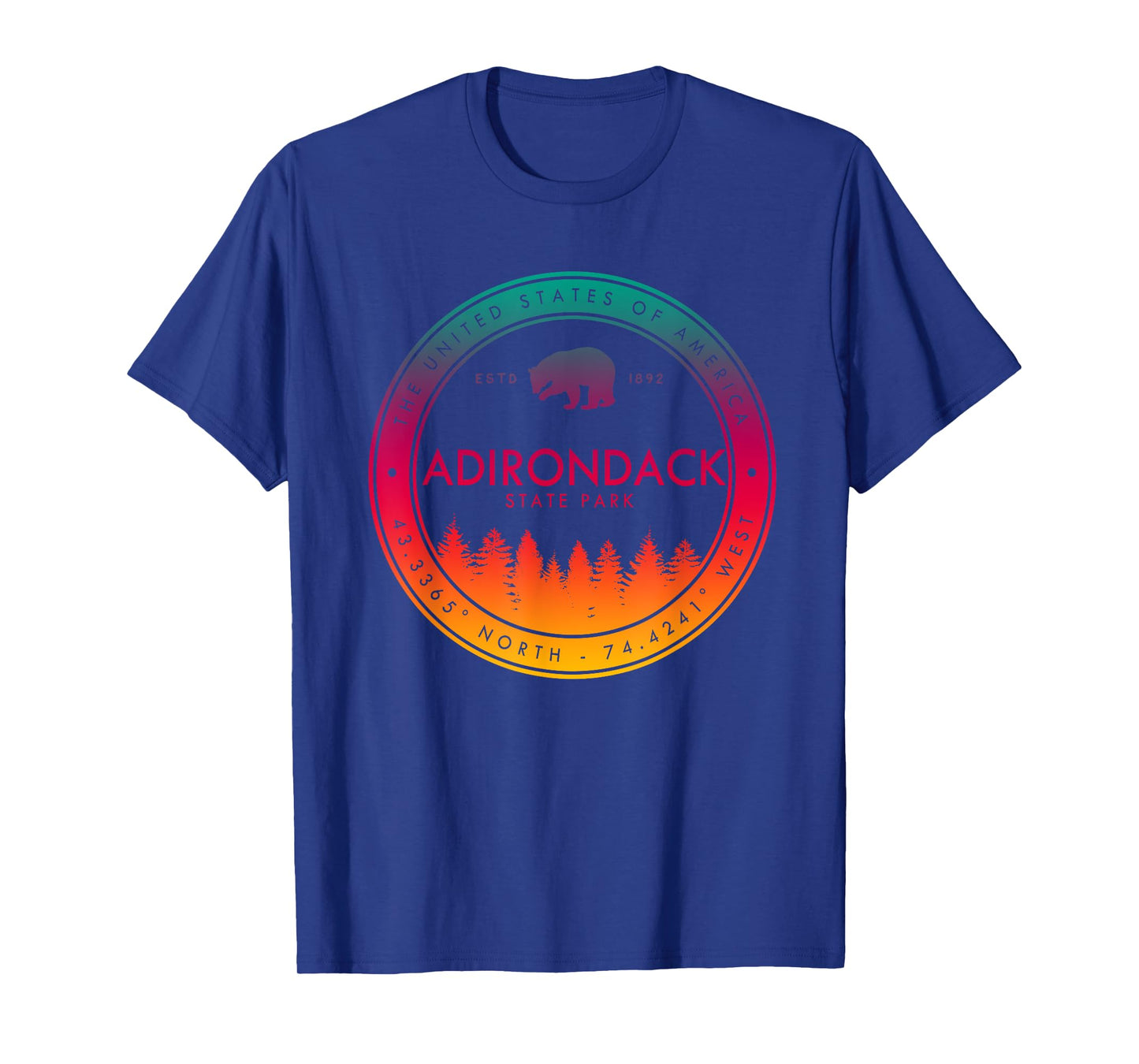 Adirondack State Park T Shirt Emblem Mountains New York T-Shirt