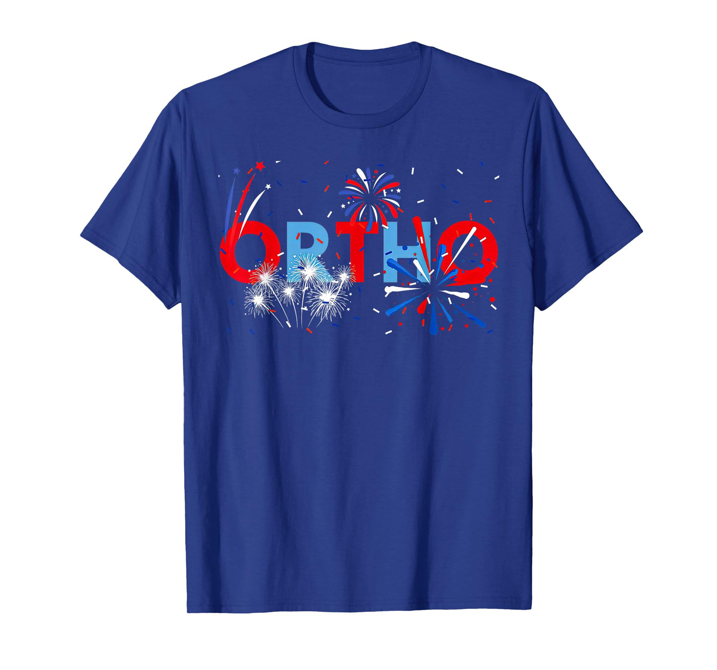 Retro Ortho Nurse Firework 4th Of July Orthopedic Nursing T-Shirt