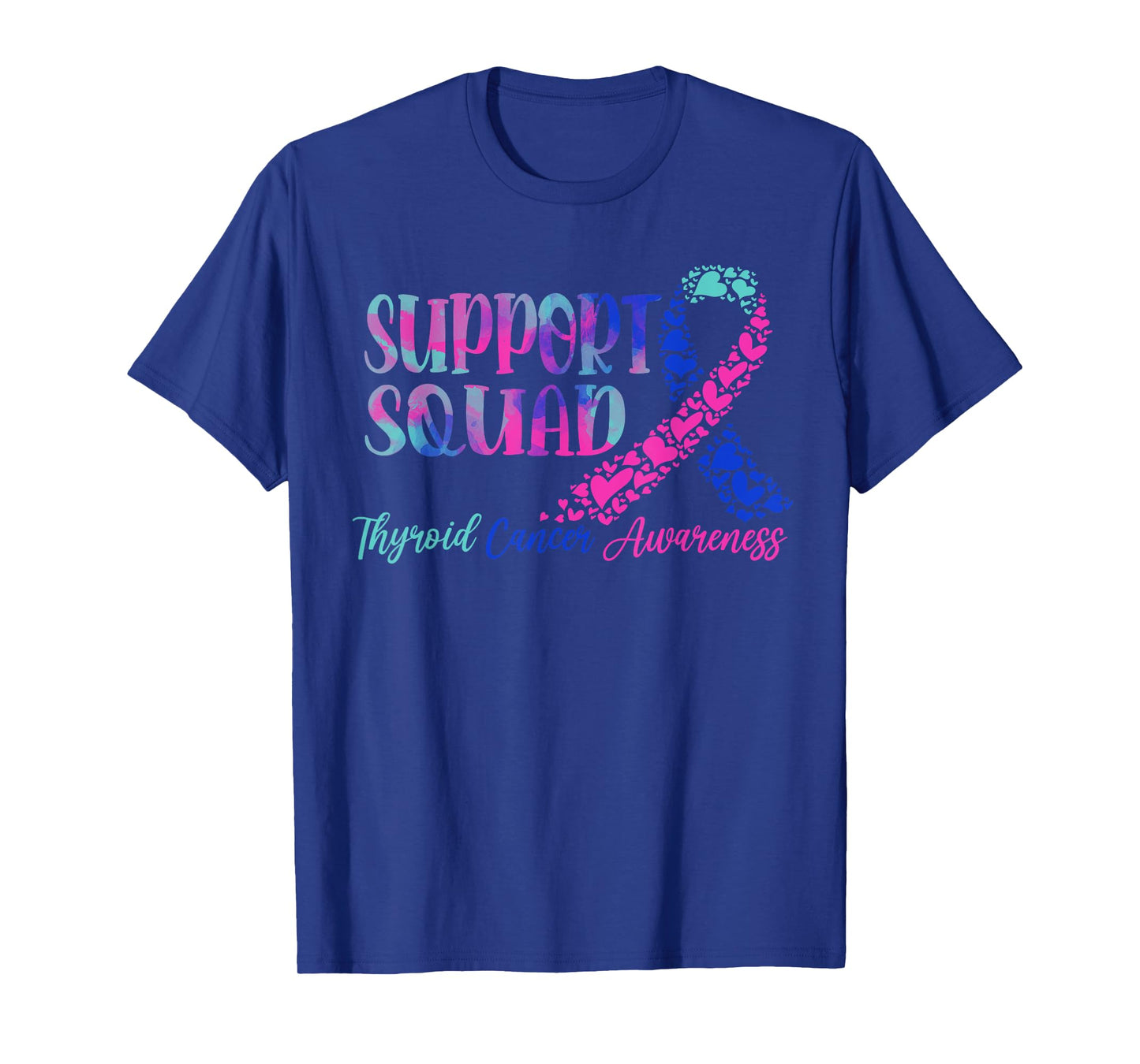 Support Squad Thyroid Cancer Awareness Ribbon T-Shirt