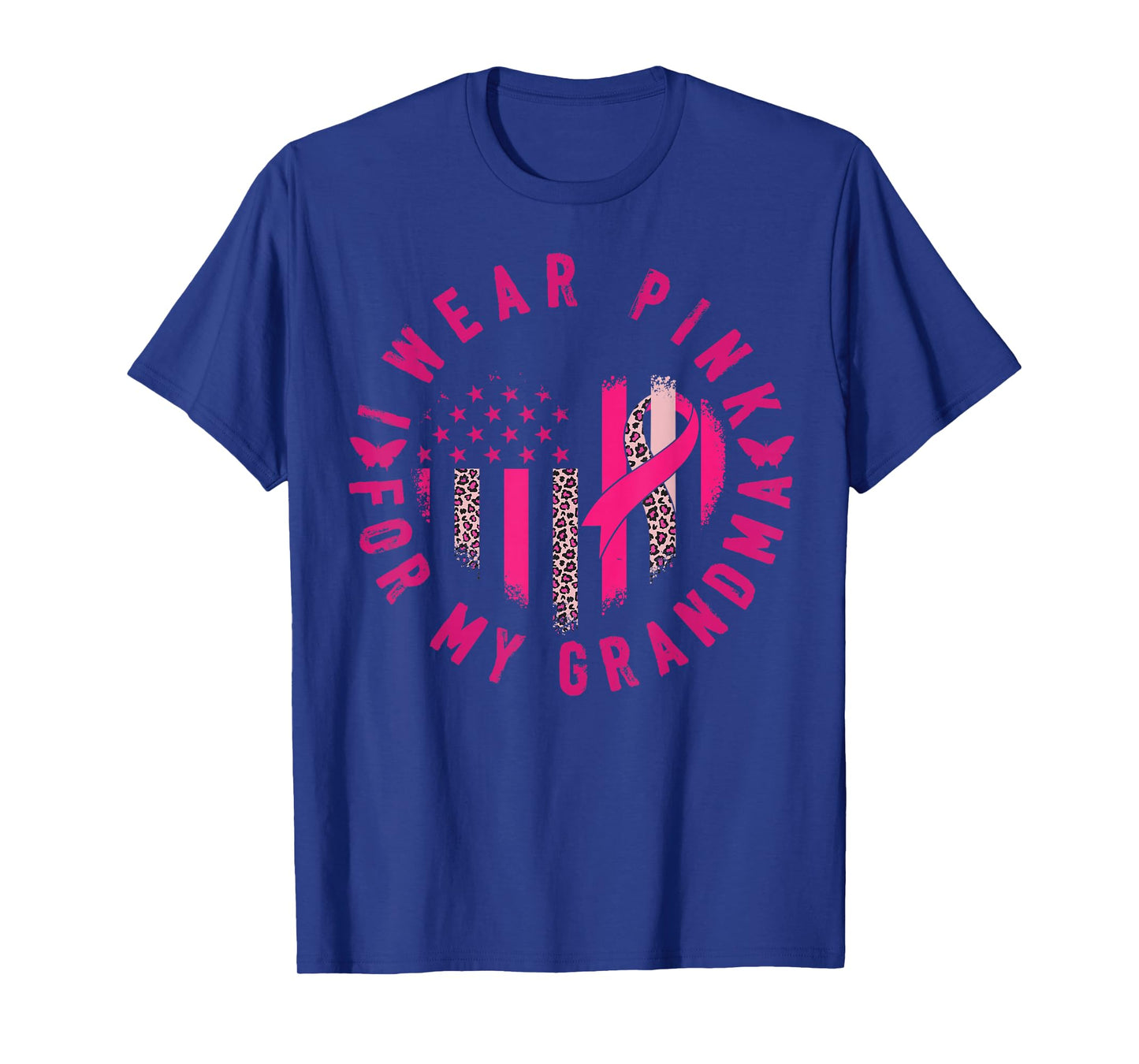 I Wear Pink for My Grandma Ribbon Breast Cancer for Women T-Shirt