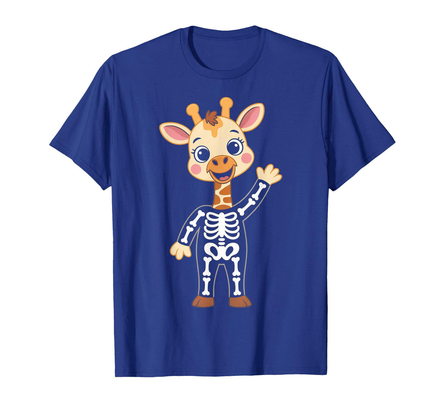 Cute Giraffe Skeleton Costume Kawaii Halloween T-Shirt