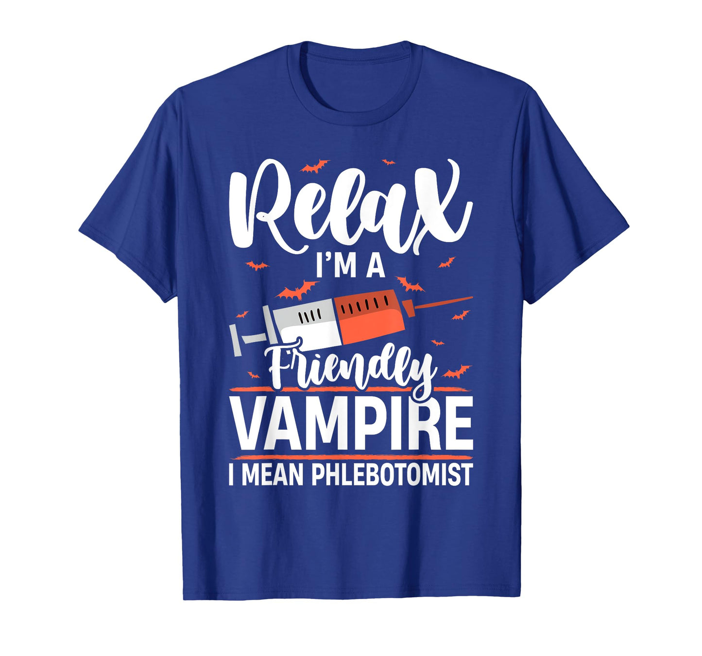 Funny Vampire Phlebotomist Phlebotomy Technician Tech Nurse T-Shirt