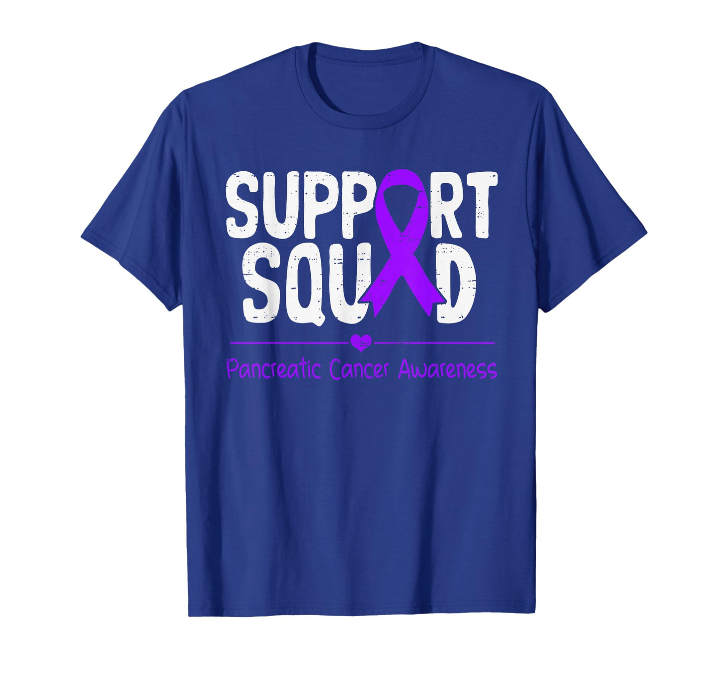 Support Pancreatic Cancer Awareness Ribbon Purple Adult Kids T-Shirt