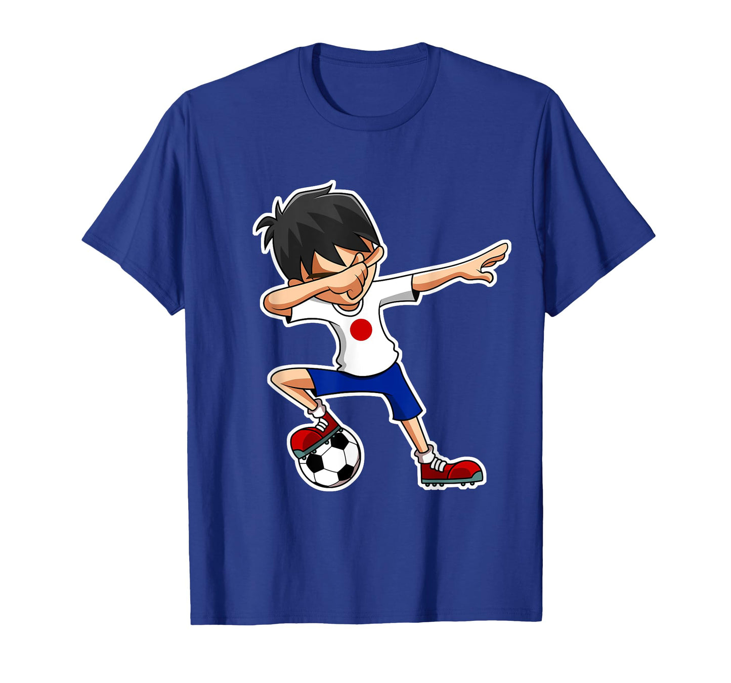 Dabbing Soccer Boy Japan Shirt, Japanese Flag Jersey T-Shirt