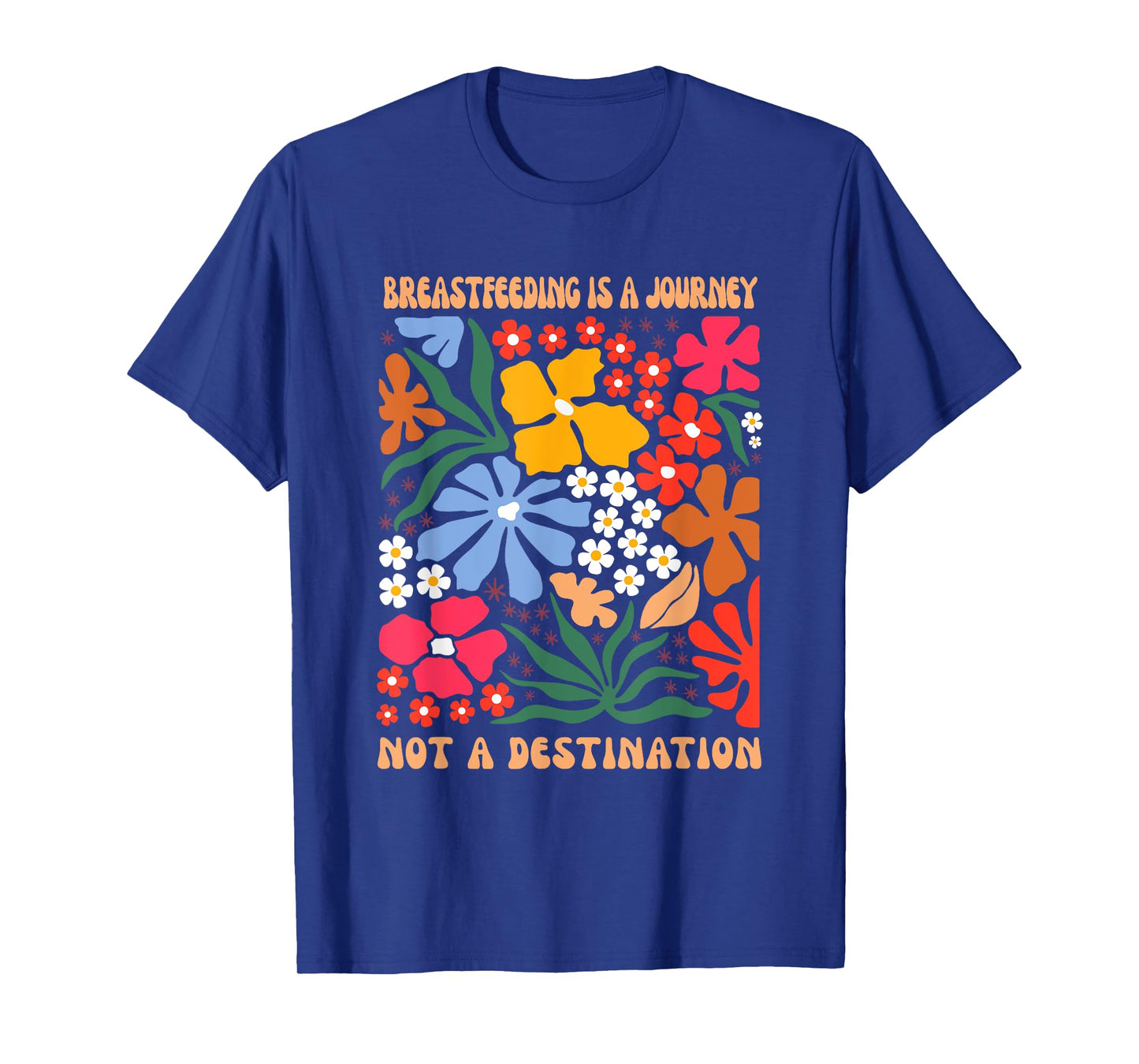 Lactivist IBCLC Breastfeeding Consultant Women's Floral Boho Black Crew Neck T-Shirt, Small, Short Sleeve