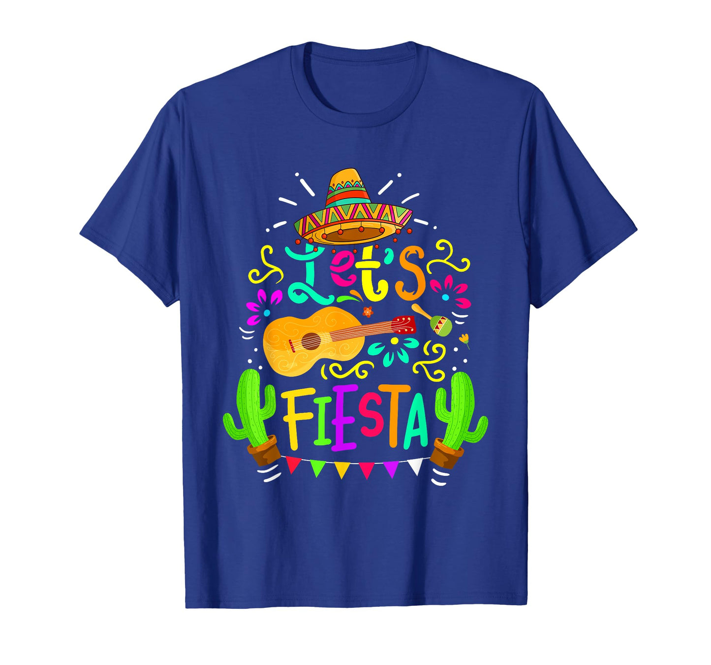 Cinco De Mayo Mexican Guitar Cactus for Men Women Boys Girls T-Shirt