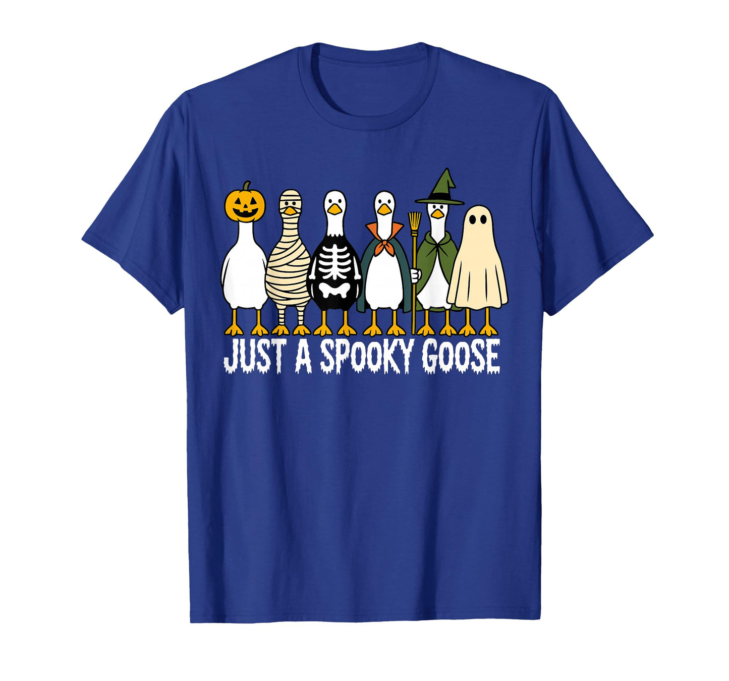 Just A Spooky Goose Halloween Funny Silly Goose Halloween T-Shirt