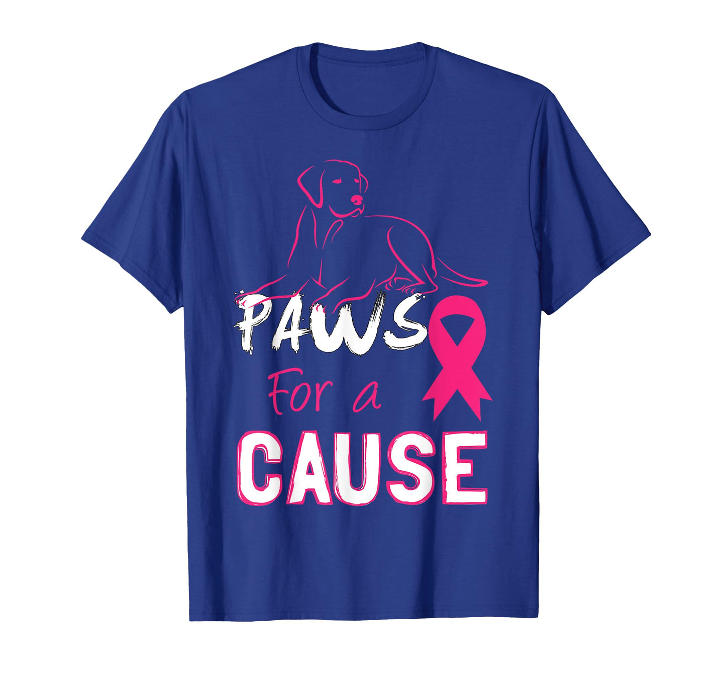 Paws For A Cause Tee Breast Cancer Support Men Women Kid T-Shirt