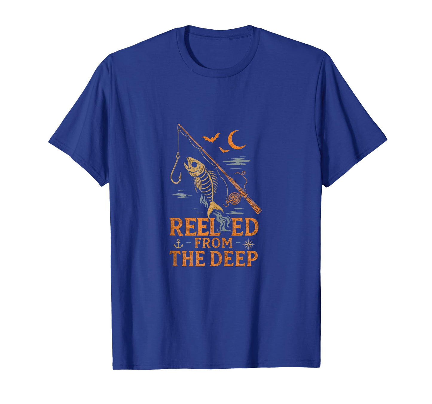 Reeled from The Deep Scary Fish Retro Halloween Fishing Tank Top