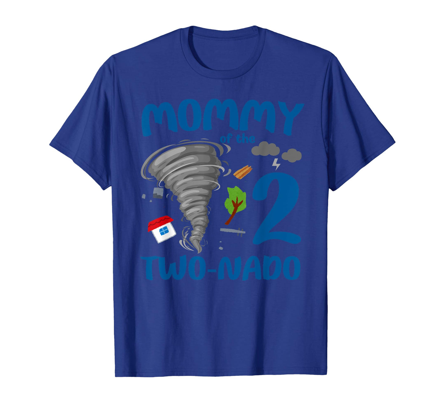 Mommy of the Two-nado Tornado Themed 2nd Birthday Boy Party T-Shirt