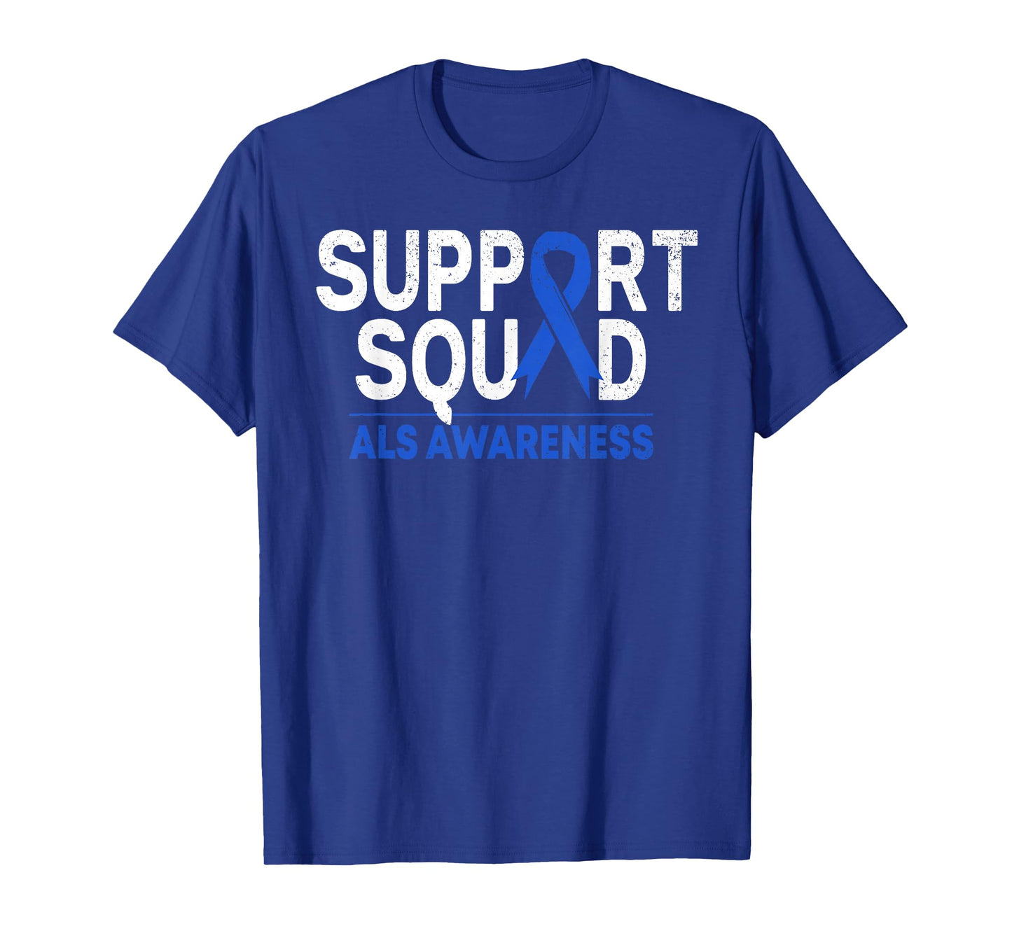 Support Squad ALS Awareness Month Blue Ribbon Support Team T-Shirt