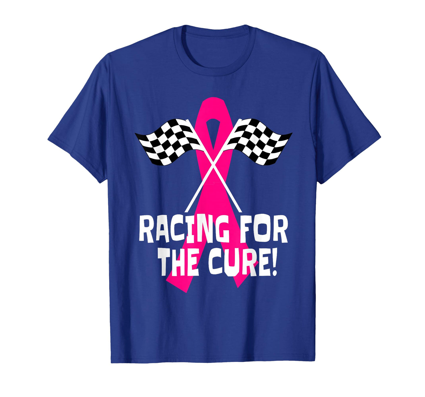 Car Races Racing For a Cure Pink Ribbon Breast Cancer T-Shirt