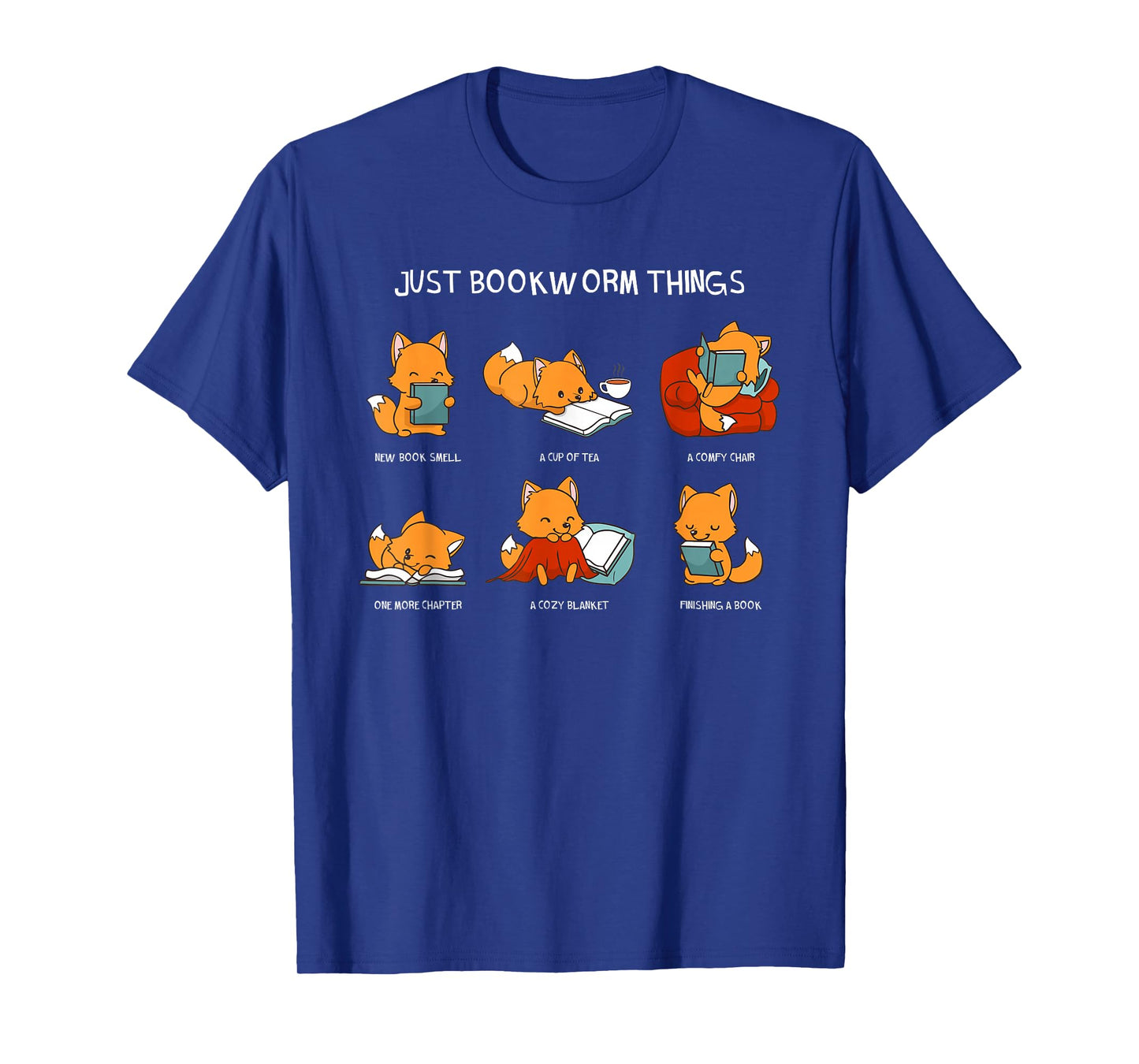 Just Bookworm Things Book Reading Books Reader Nerd Fox T-Shirt