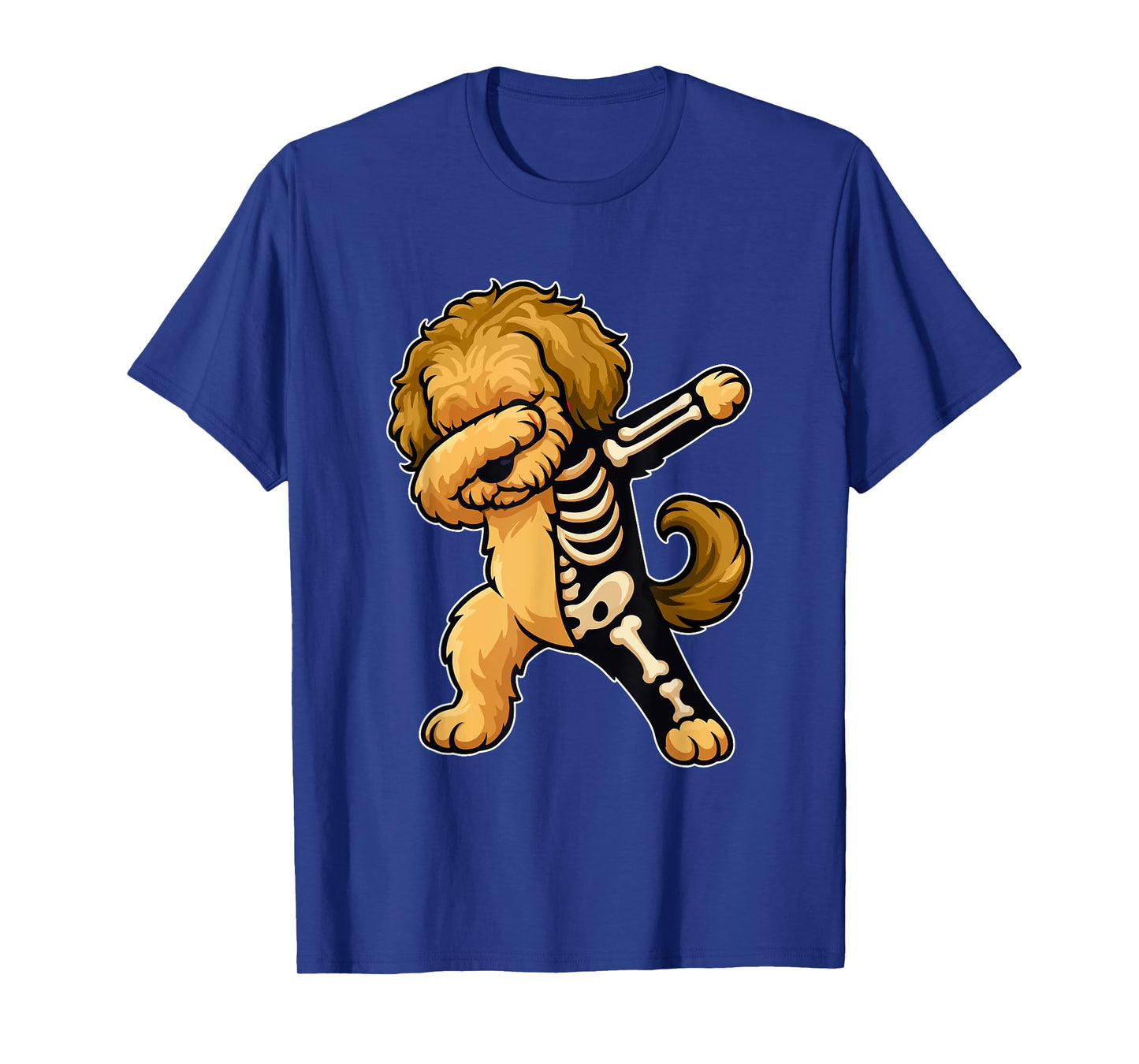 Dabbing Sproodle Half Skeleton Halloween Costume Owner Lover T-Shirt