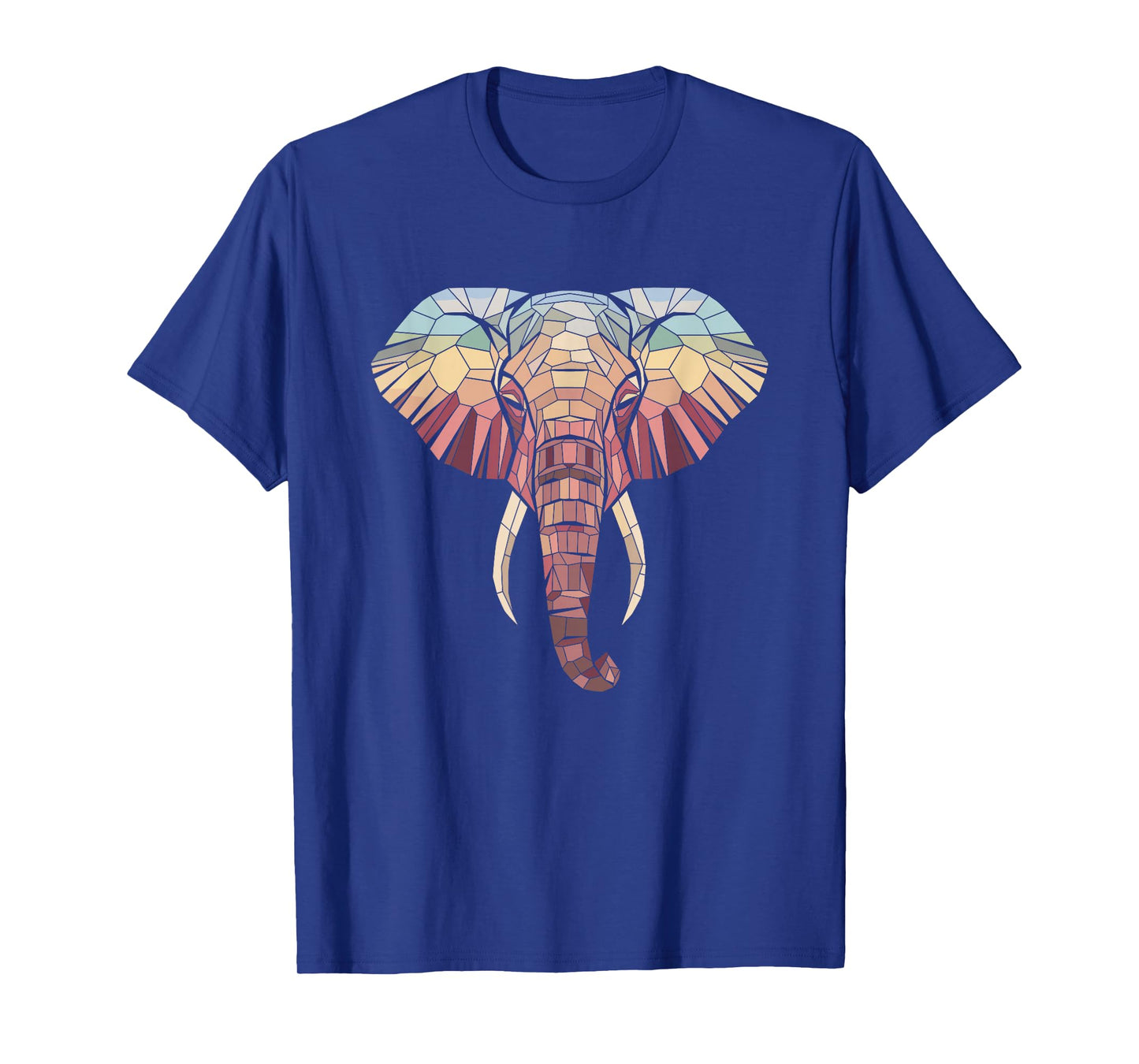 Elephant Profile Mosaic Silhouette T-Shirt