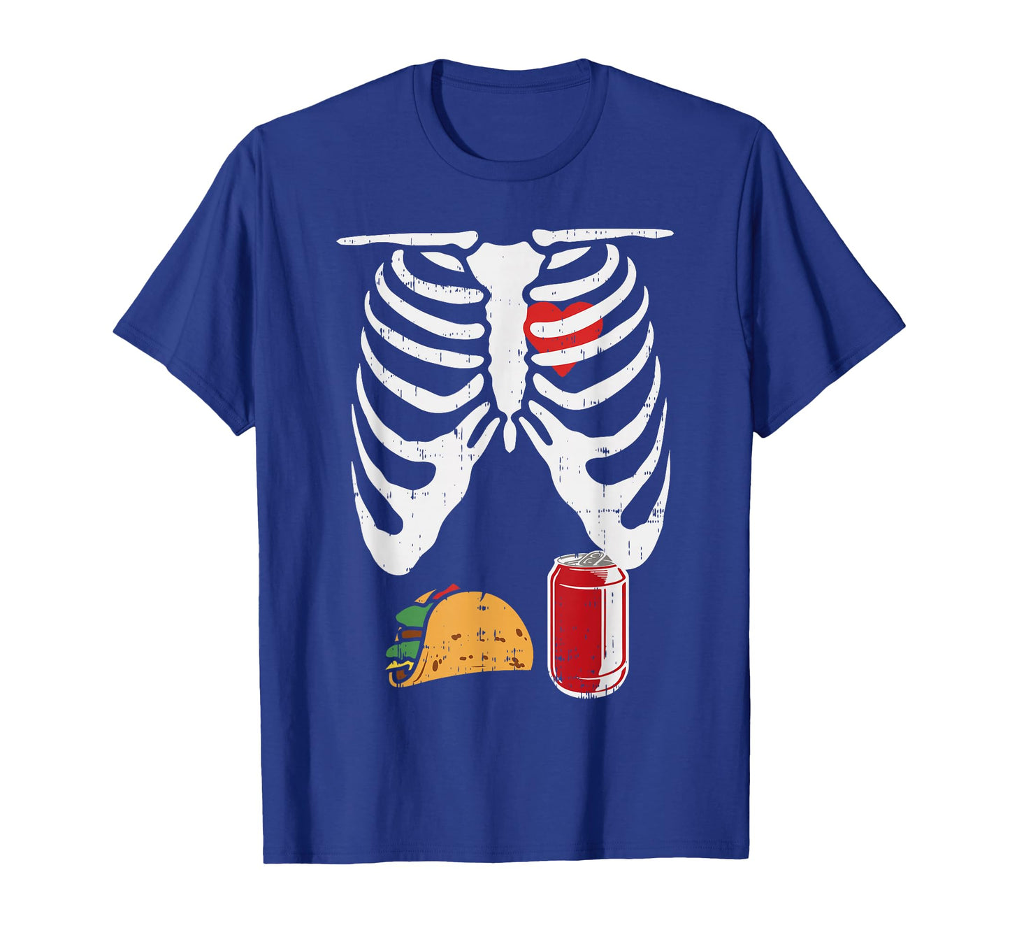 Skeleton Pregnancy Taco Beer Shirt Xray Halloween Soon Dad T-Shirt
