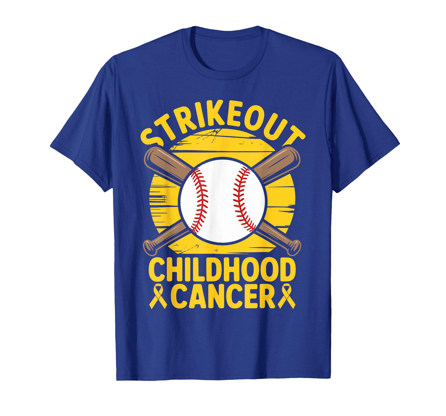 Strikeout Childhood Cancer Awareness Baseball Strike Out T-Shirt