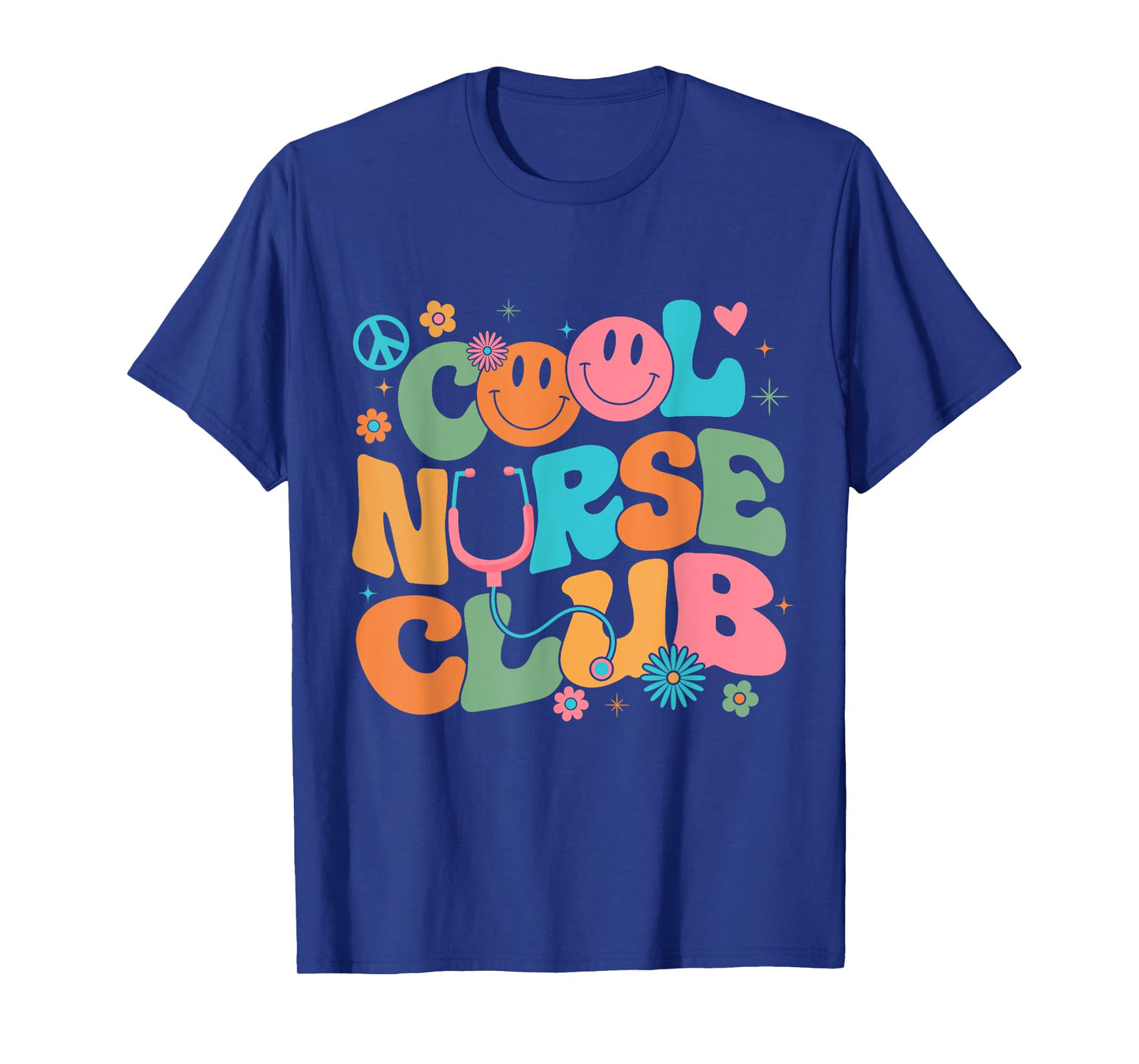 Retro Groovy Cool Nurse Club Nursing Nurses Week T-Shirt