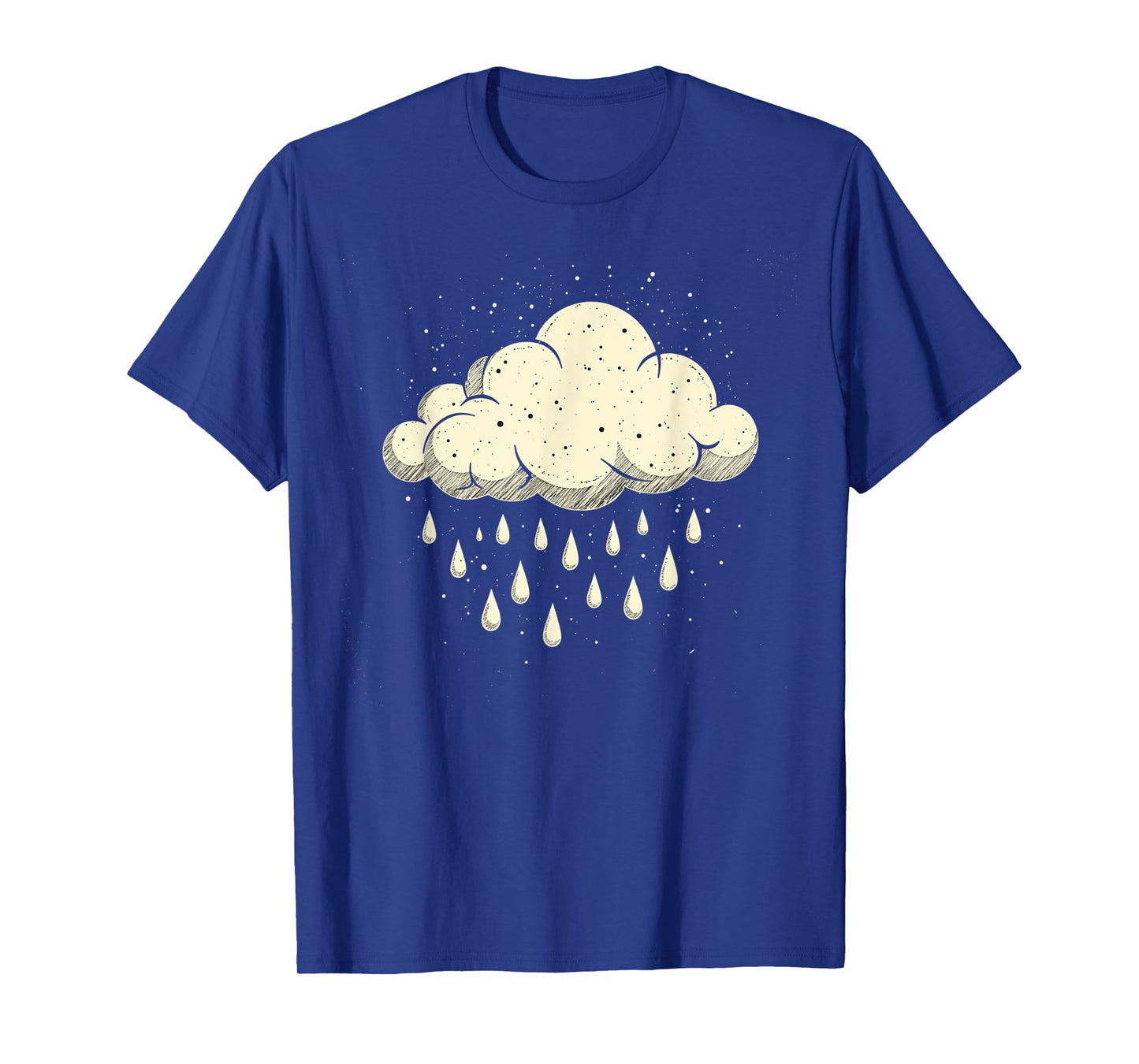Vintage Cloud Raindrops Art Nature Weather Storm Winter T-Shirt