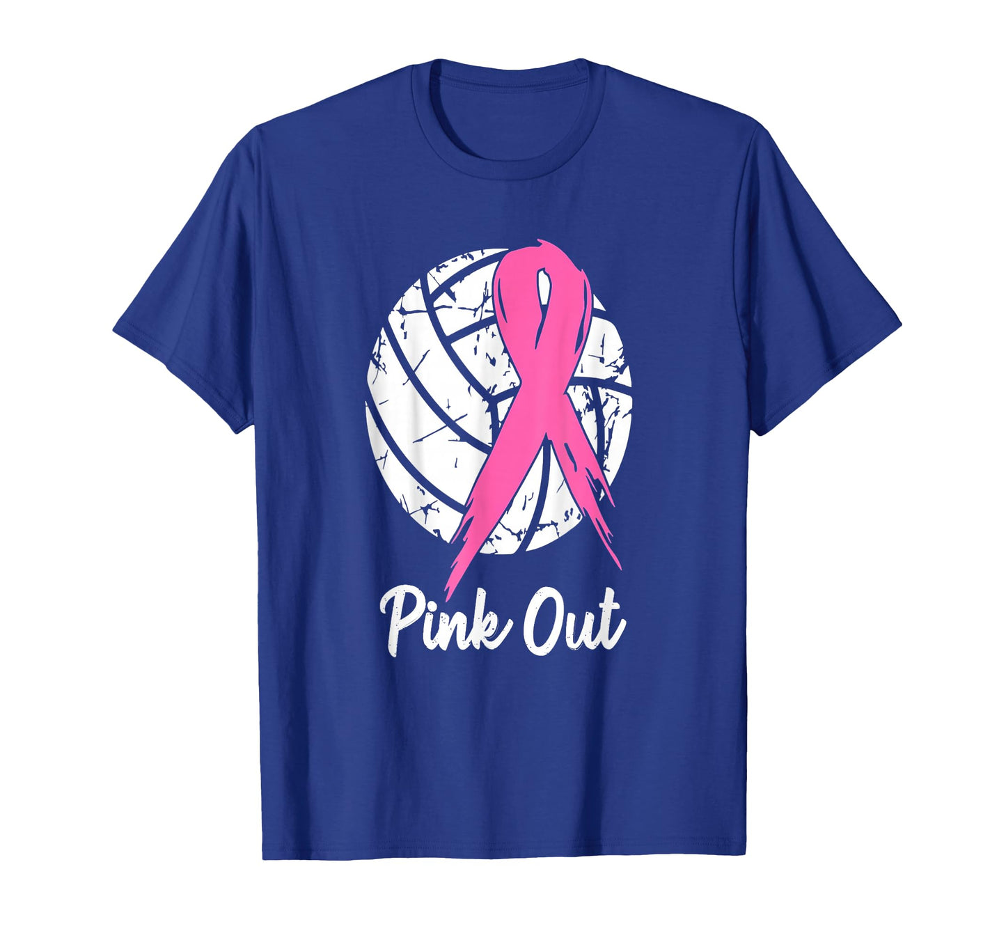 Breast Cancer Pink Out Ribbon Volleyball Awareness Costume T-Shirt