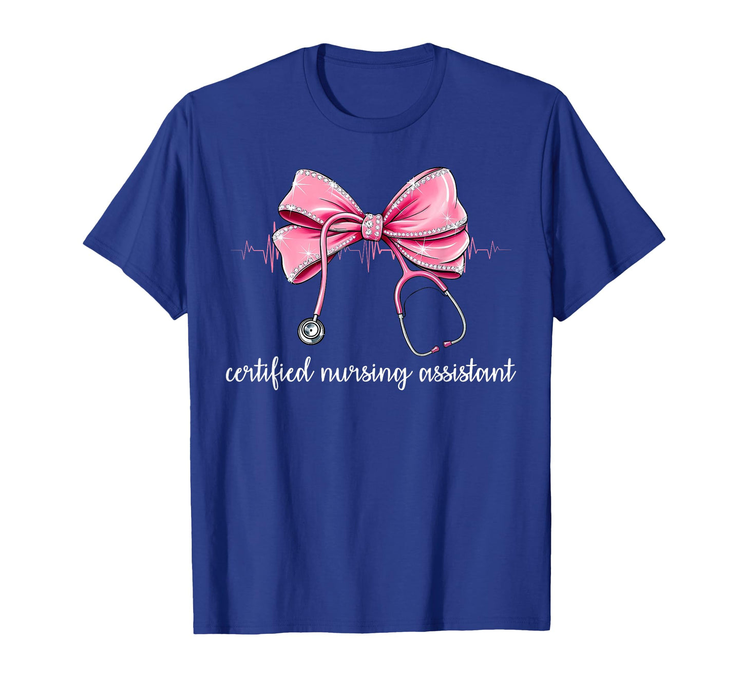 Certified Nursing Assistant CNA Stethoscope Coquette Bow T-Shirt