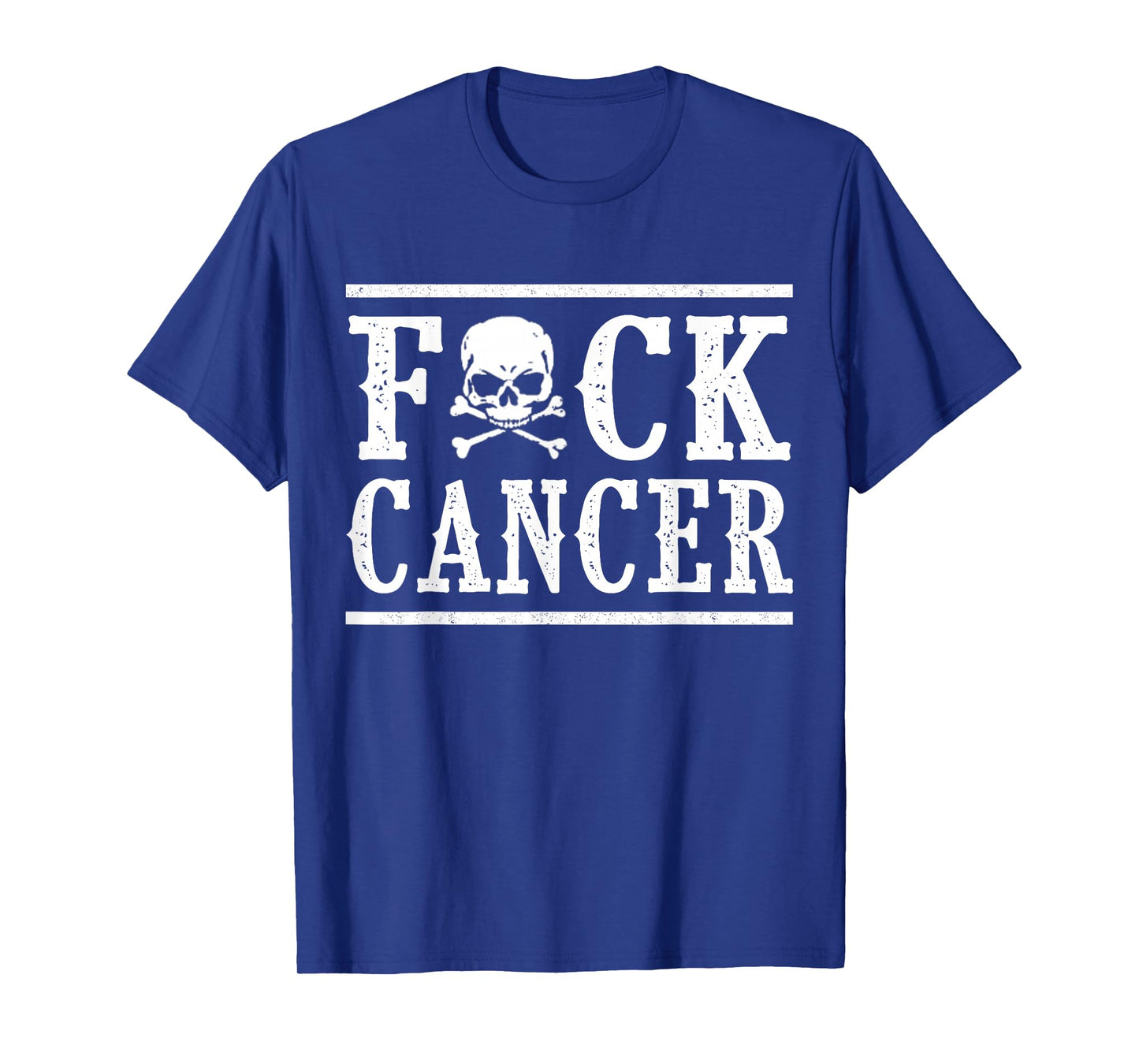 Fuck Cancer Skull and Crossbones Skeleton Breast Cancer T-Shirt