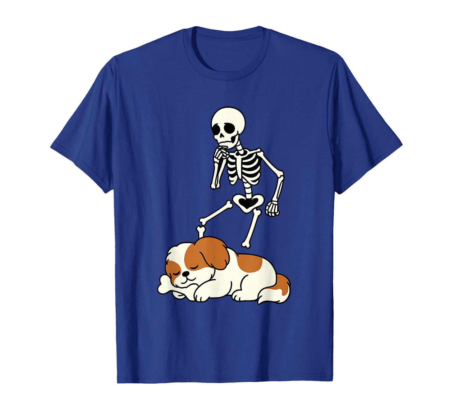 Skeleton Dog Halloween Skeleton Chasing Shih Tzu Shirt T-Shirt